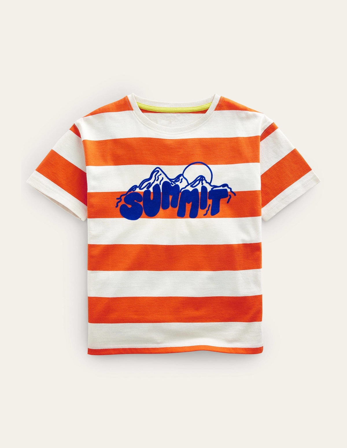Slogan T-shirt-Mandarin Orange/Vanilla Summit - Image 1