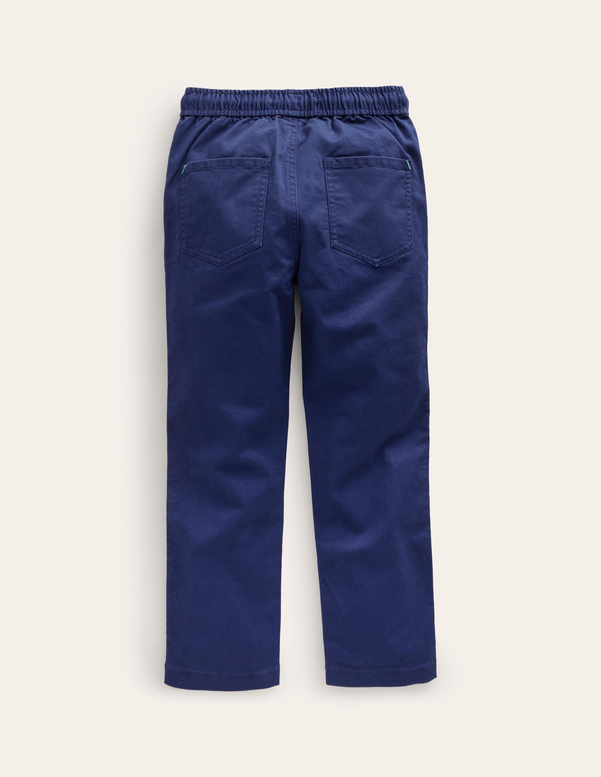 Slim Pull-On Trousers-College Navy-2
