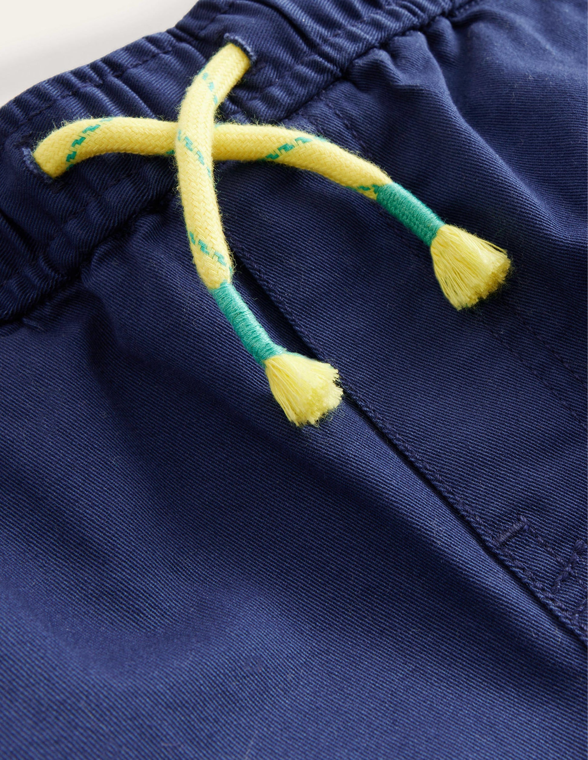 Slim Pull-On Trousers-College Navy-3