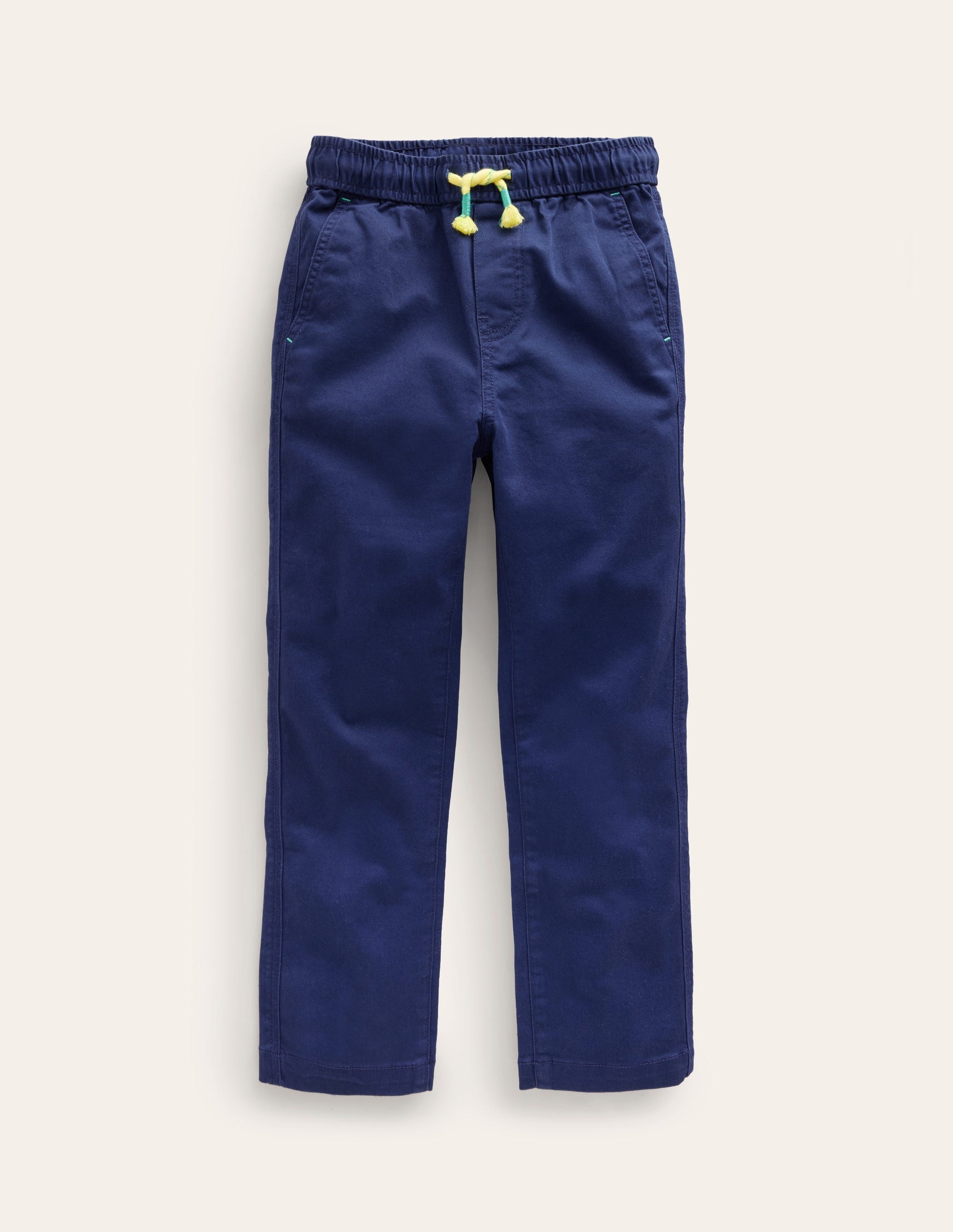 Slim Pull-On Trousers-College Navy-1