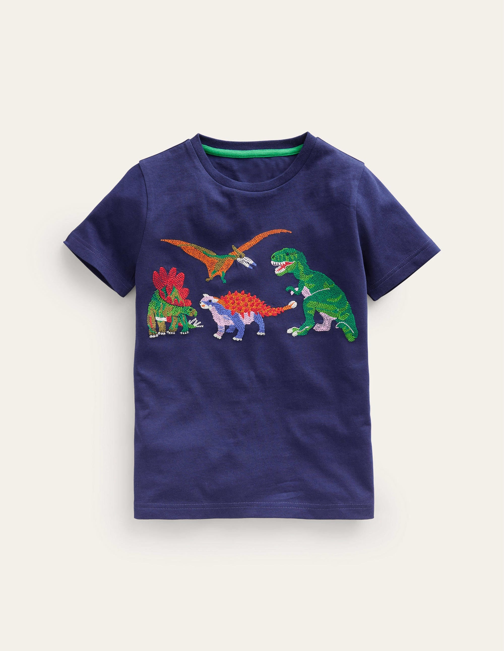 Small Superstitch T-shirt-College Navy Dinos - Image 1