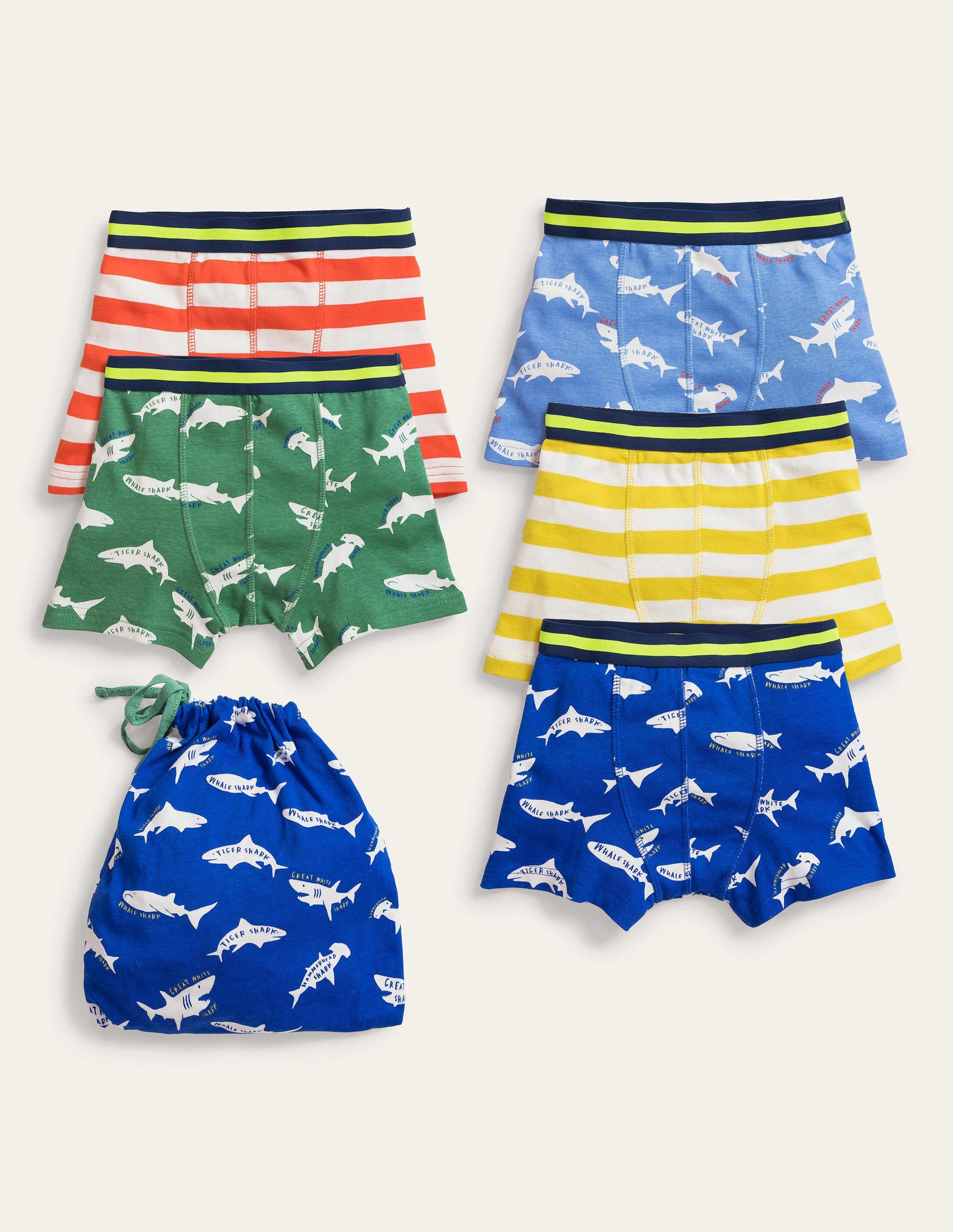Boxers 5 Pack-Multi Shark - Image 1