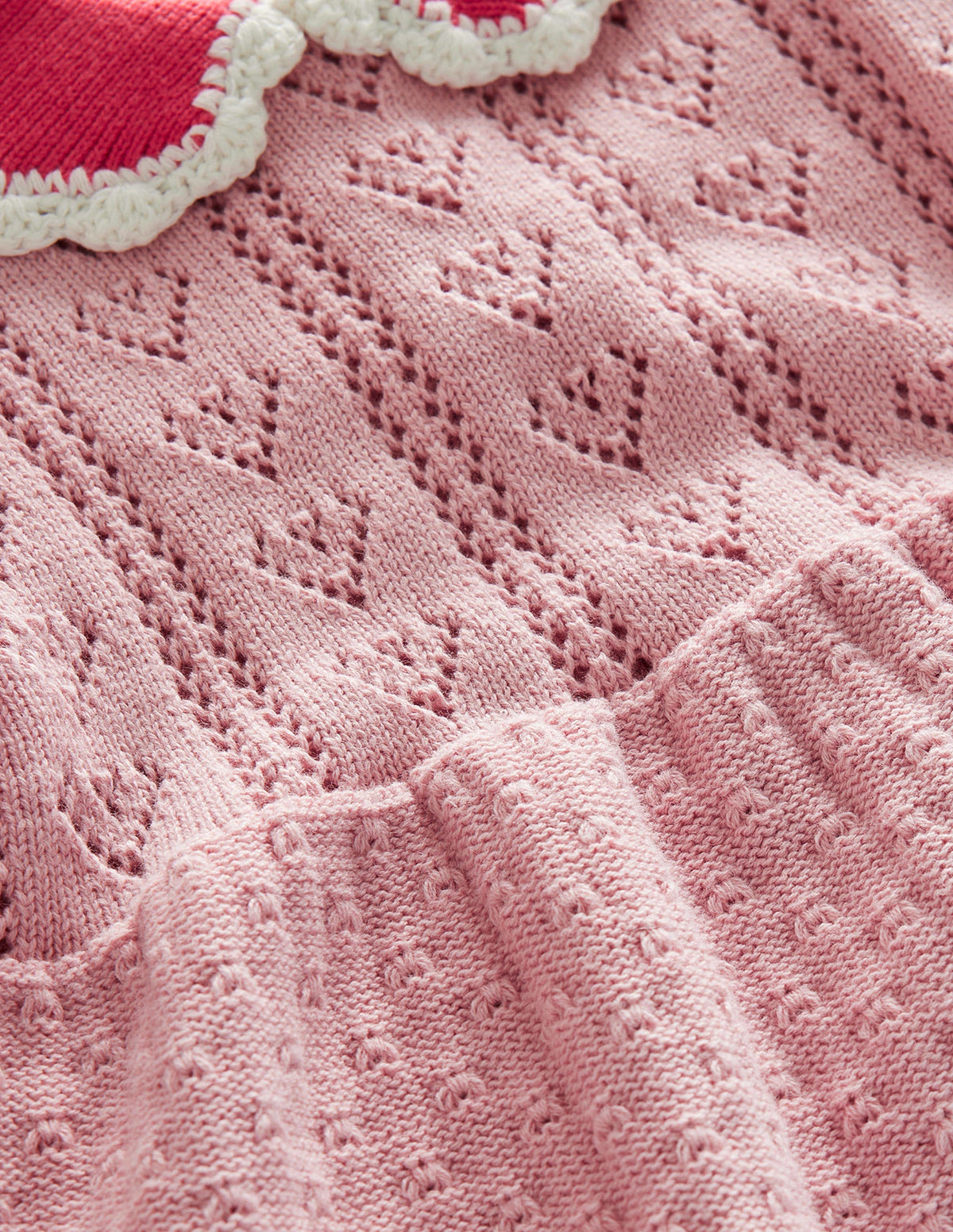 Puff Sleeve Knitted Dress-Boto Pink-3