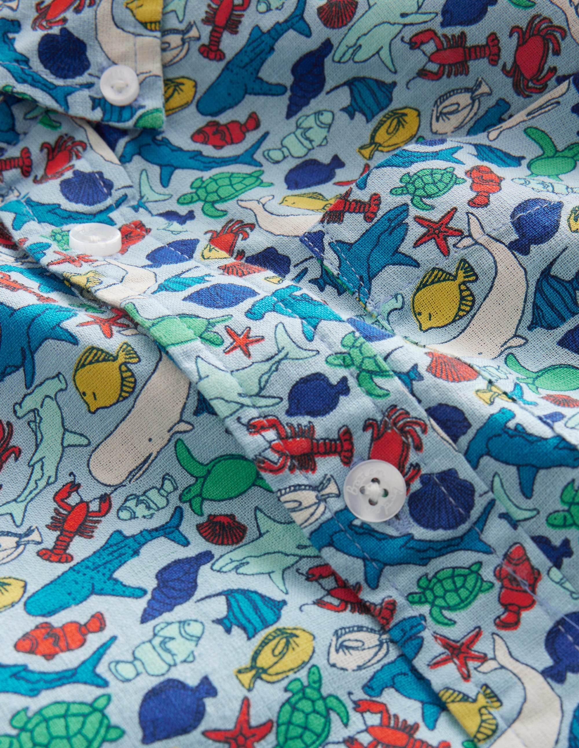 Cotton Linen Shirt-Multi Micro Reef - Image 3