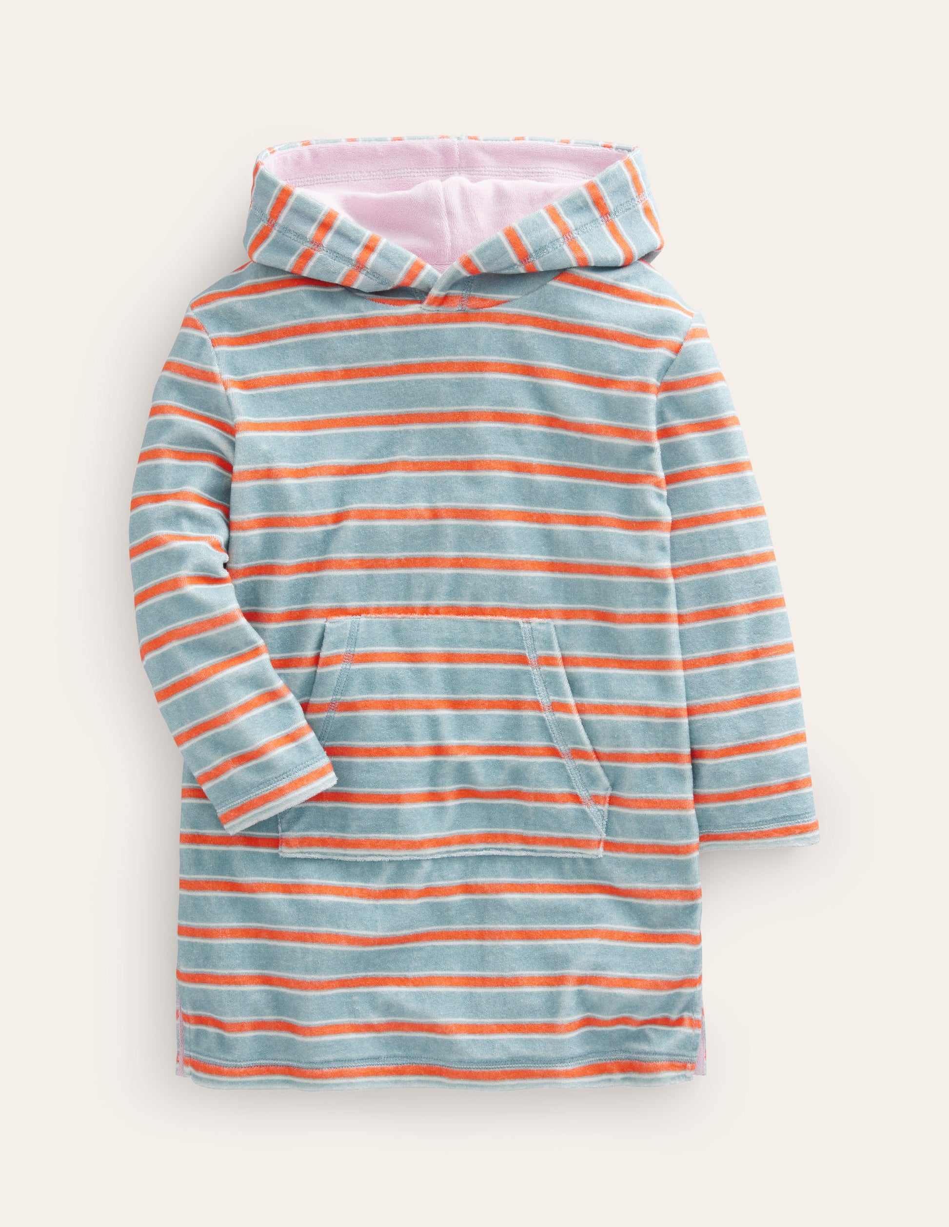 Towelling Throw-on-Tourmaline Blue/Orange-1