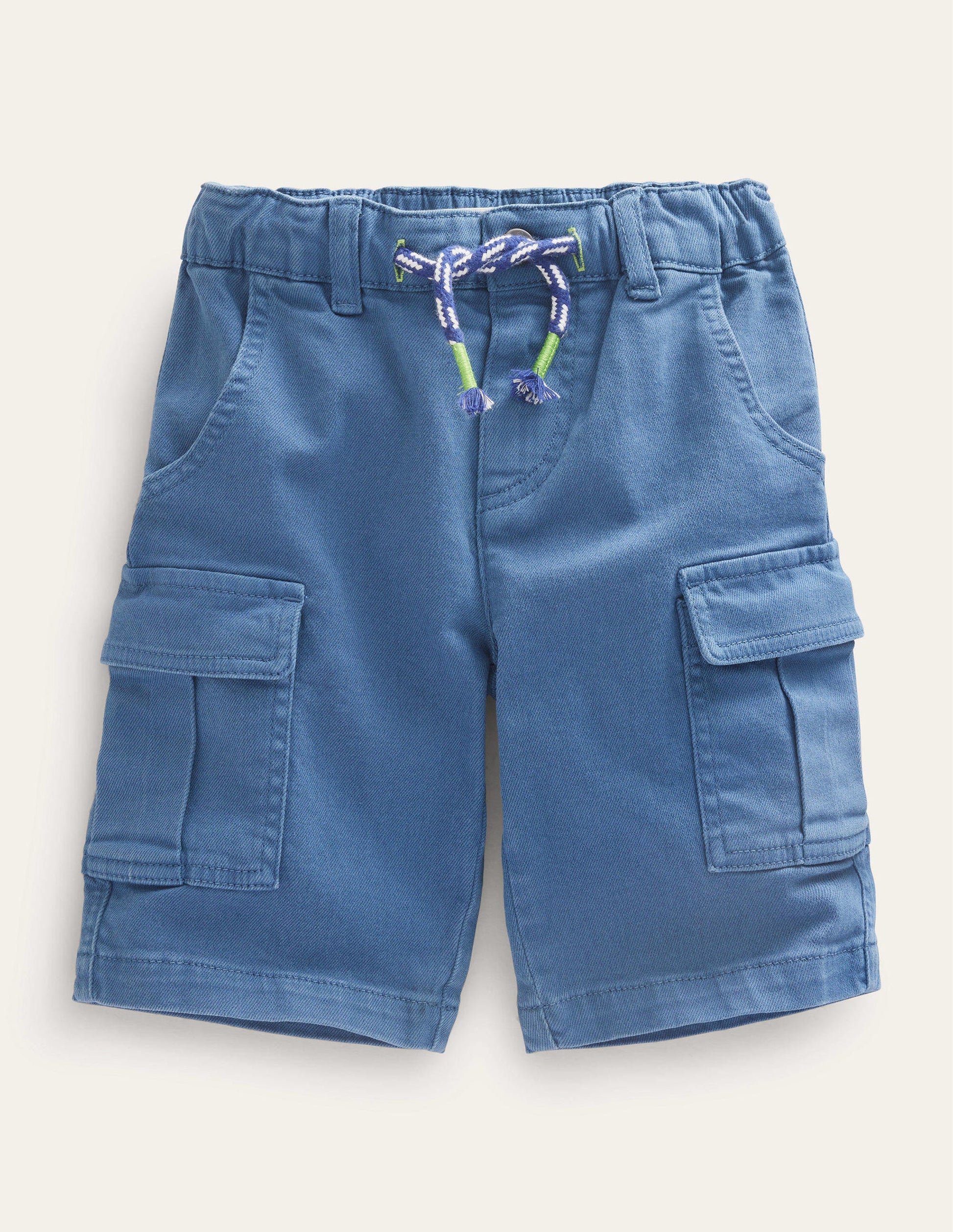 Garment Dye Cargo Shorts-Robot Blue-1