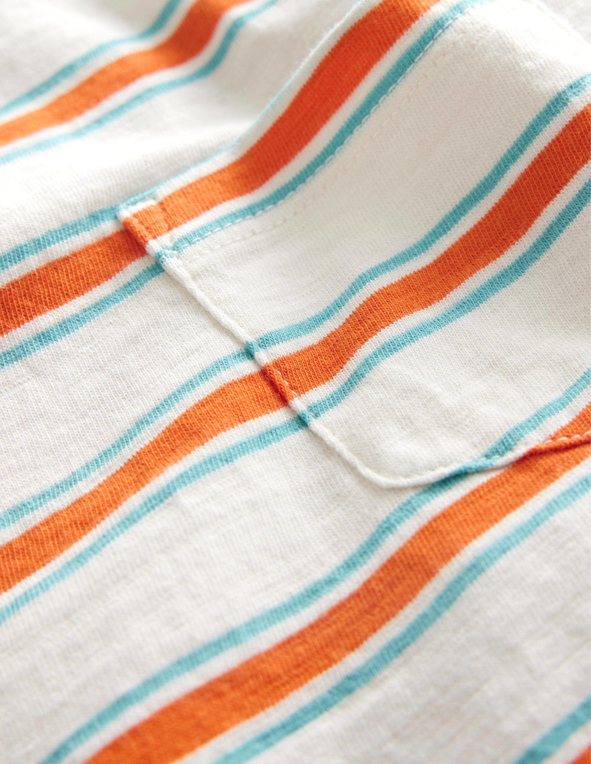 Striped Washed Slub T-shirt-Ivory/Jam Red-3