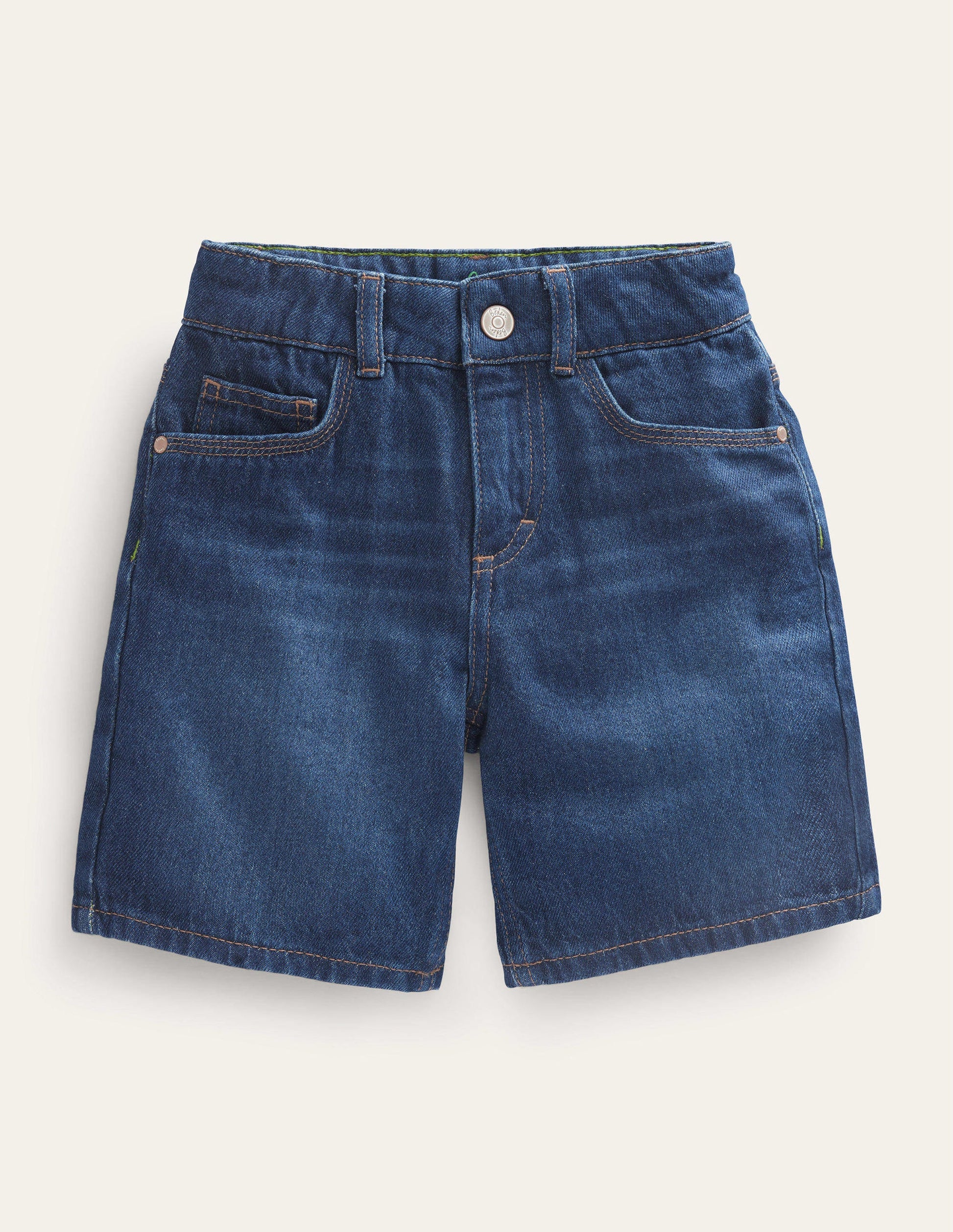 Relaxed Denim Shorts-Dark Vintage-1