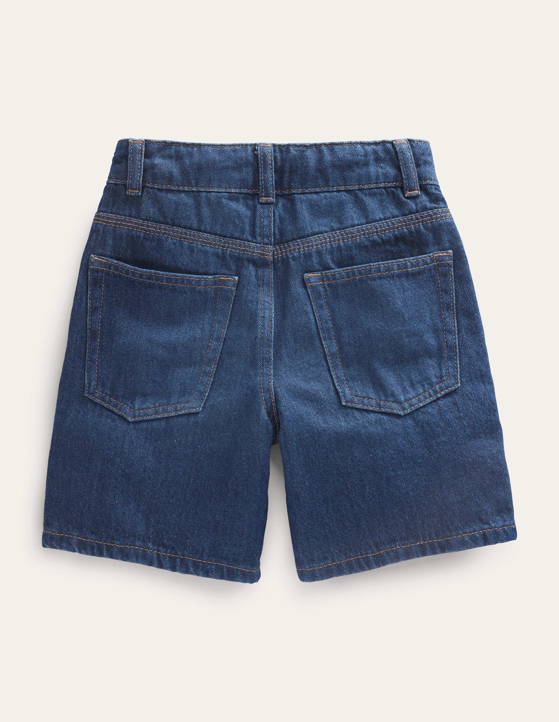 Relaxed Denim Shorts-Dark Vintage-2