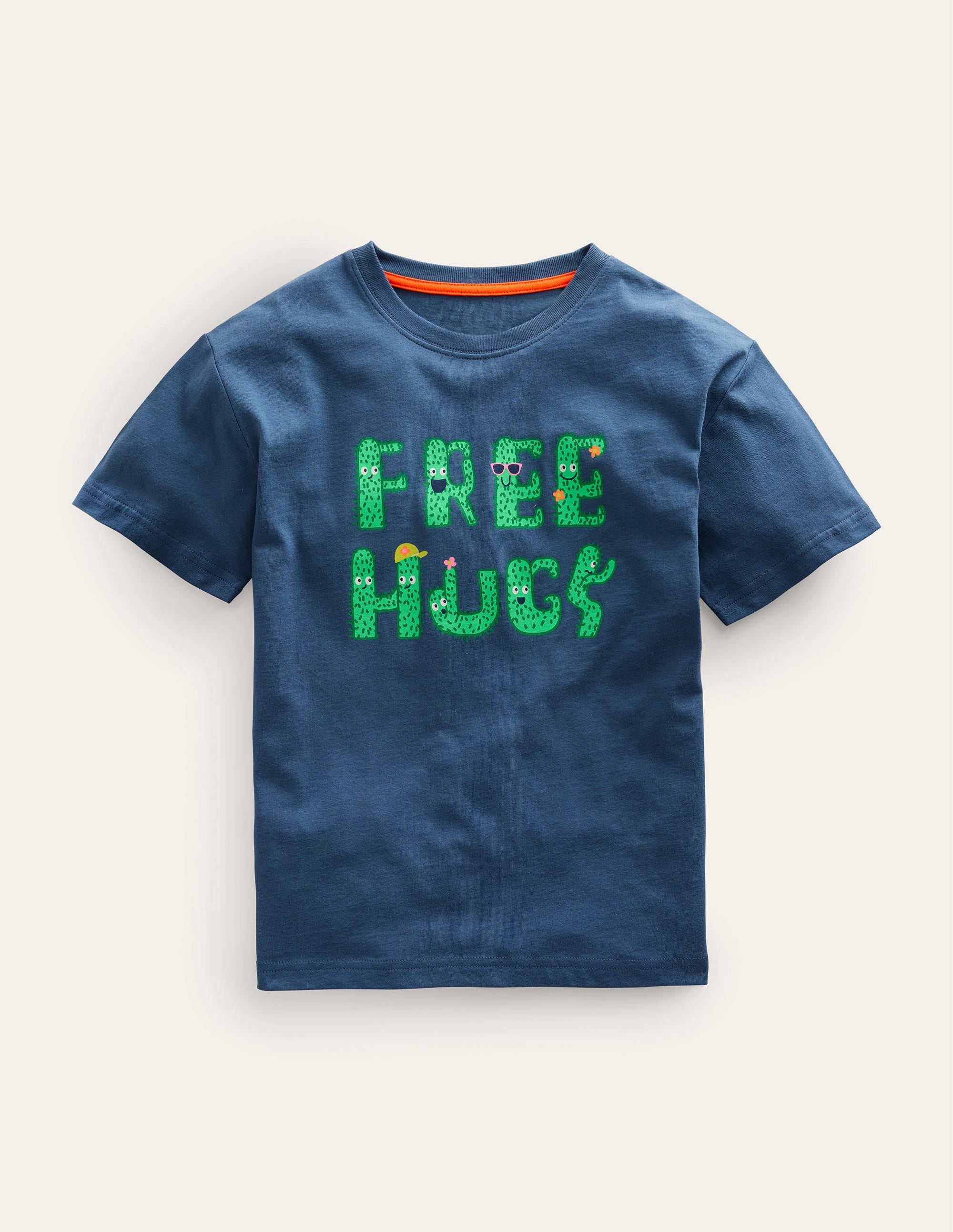 Graphic T-shirt-Robot Blue Free Hugs - Image 1