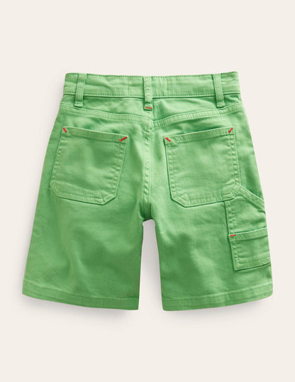 Canvas Carpenter Shorts-School Green-2