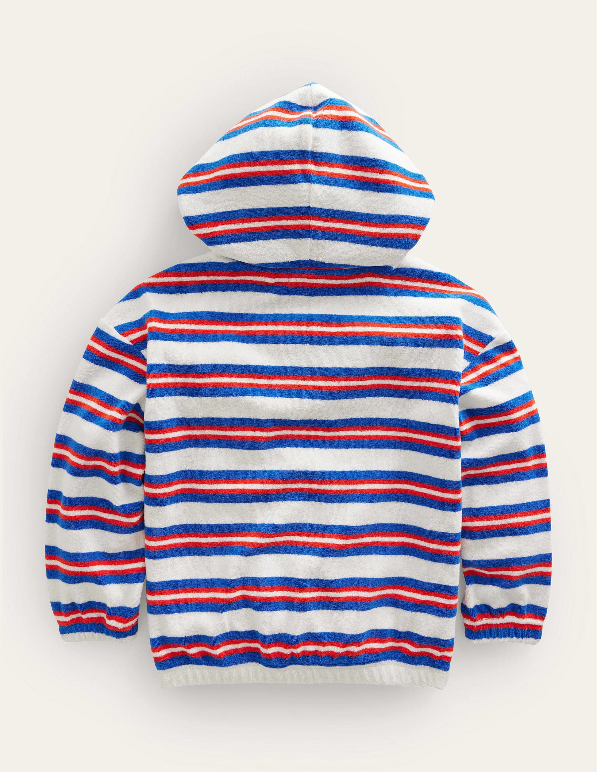 Towelling Hoodie-Cabana Blue Multi Stripe-2