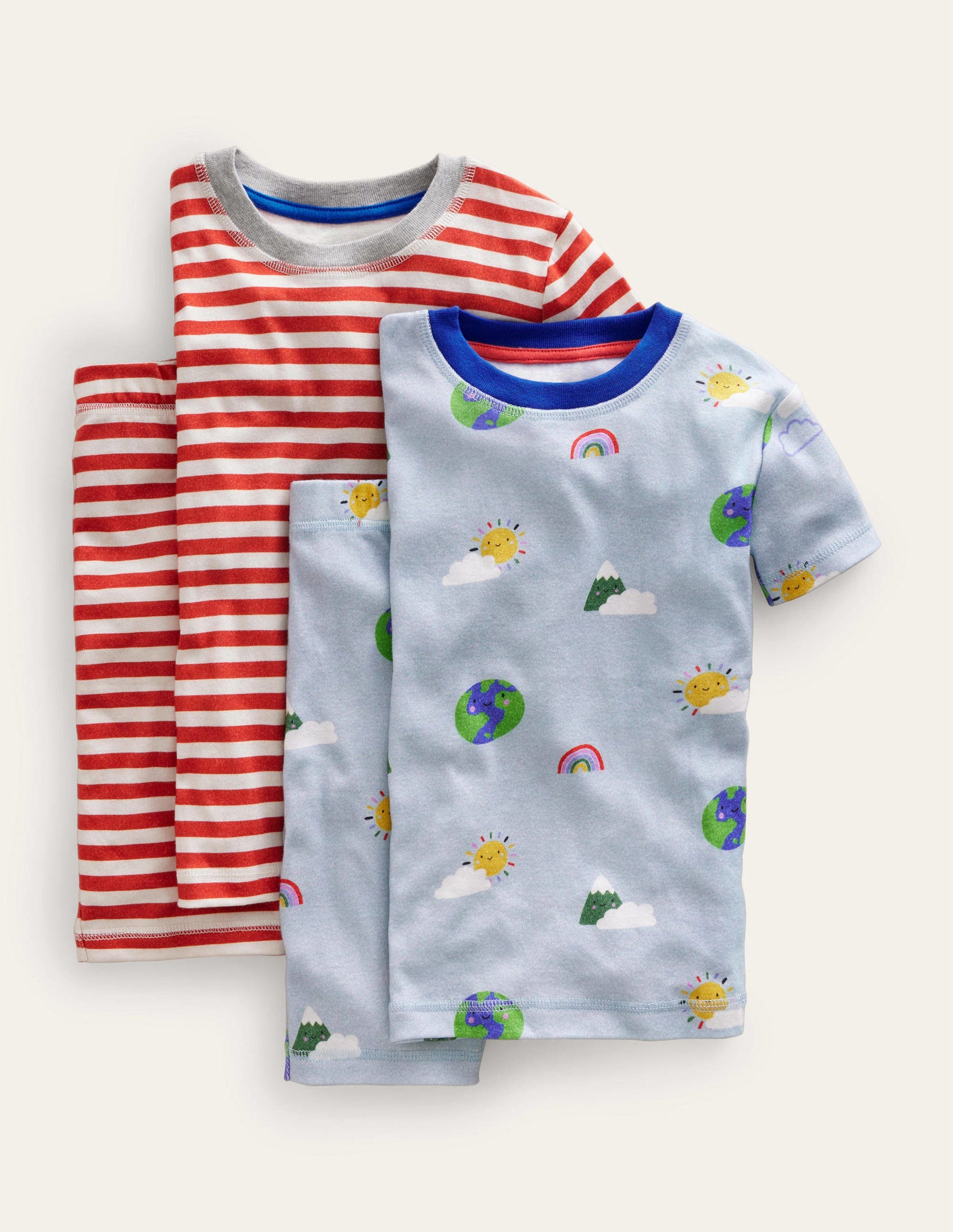 Snug Twin Pack Short Pyjamas-Weather-1