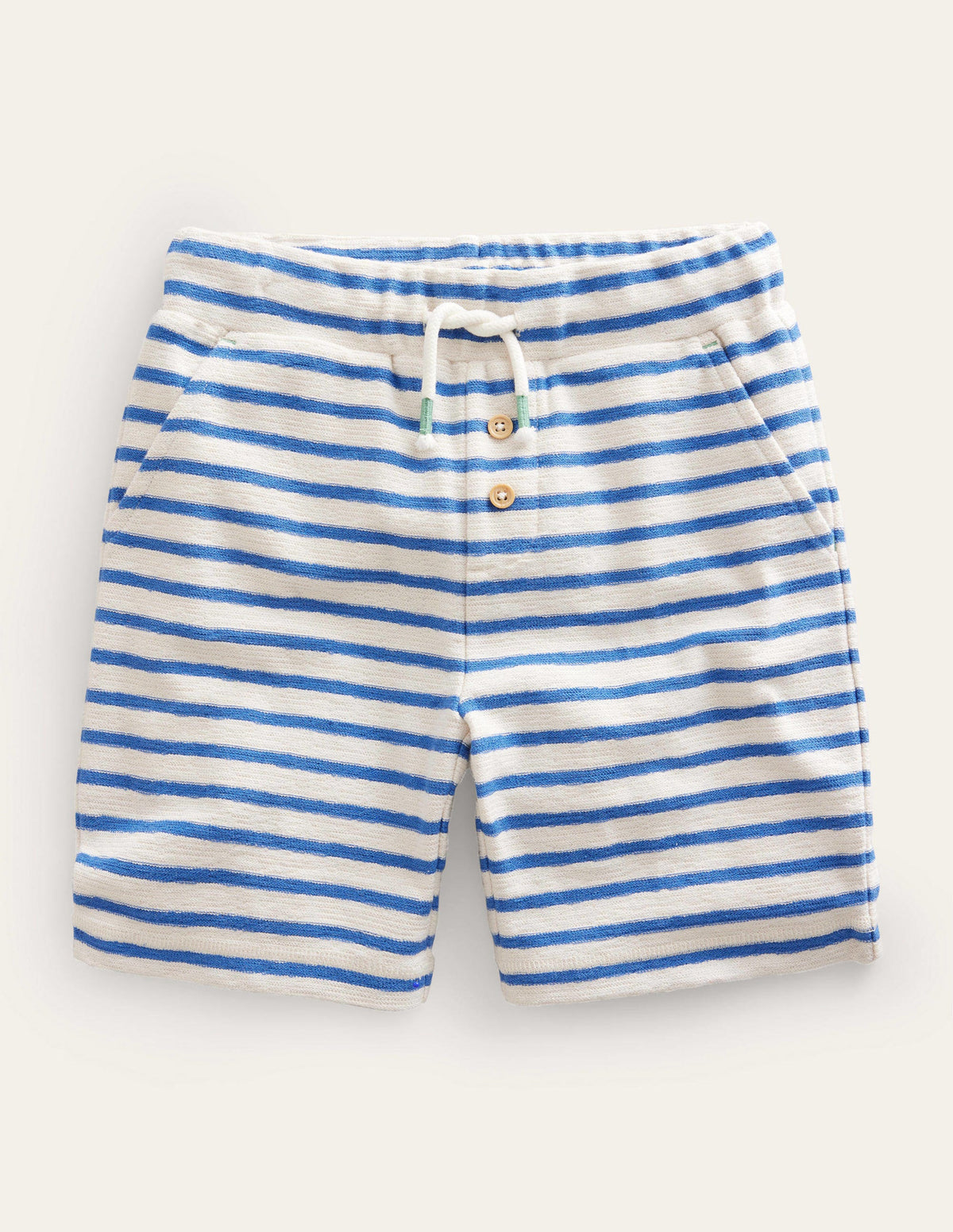 Textured Jersey Short-Delft Blue/White - Image 1