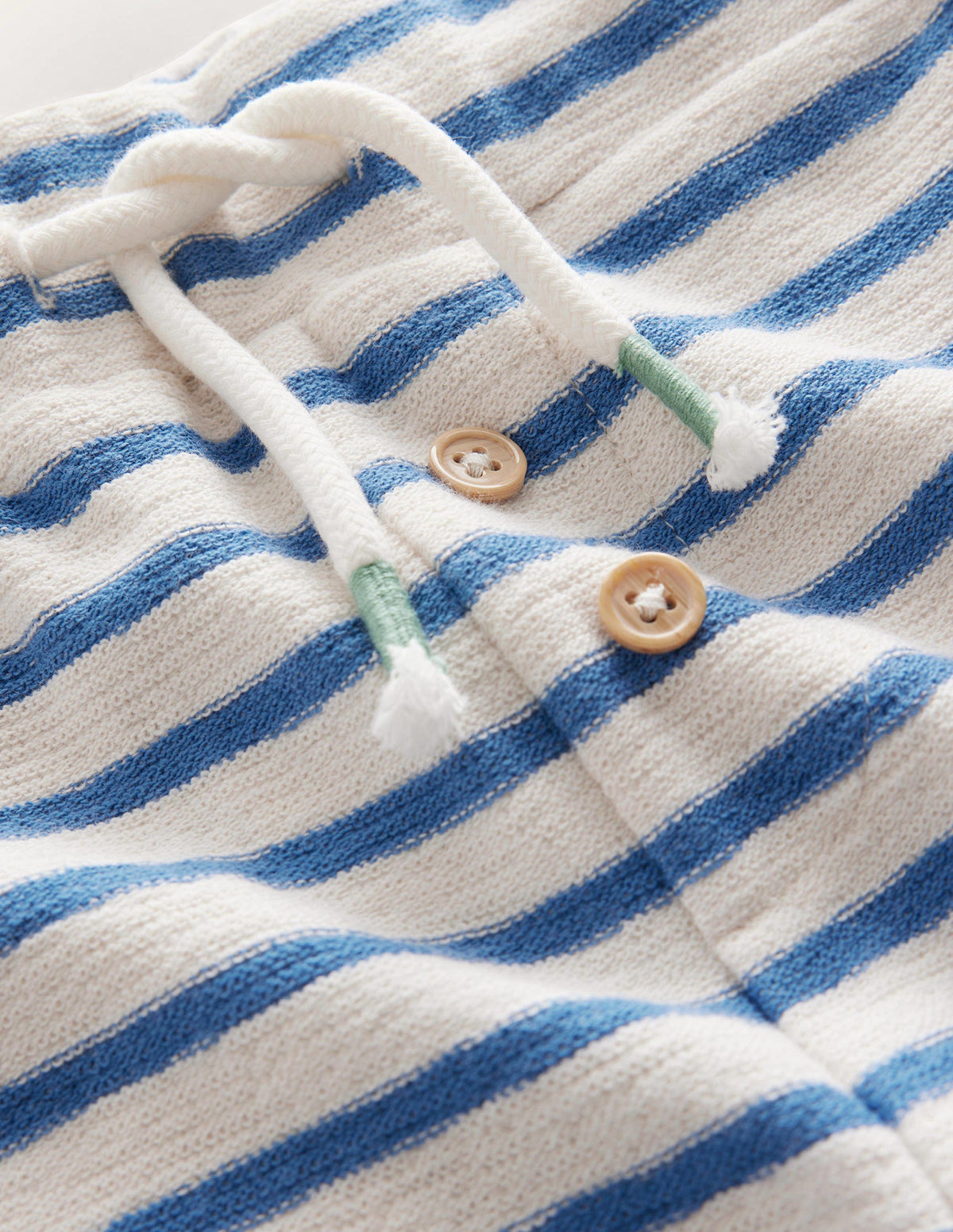 Textured Jersey Short-Delft Blue/White-3