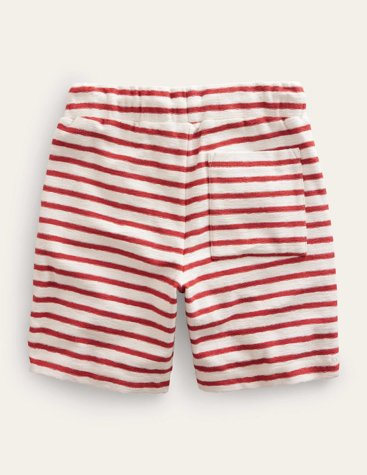 Textured Jersey Short-Chestnut Brown/White - Image 2