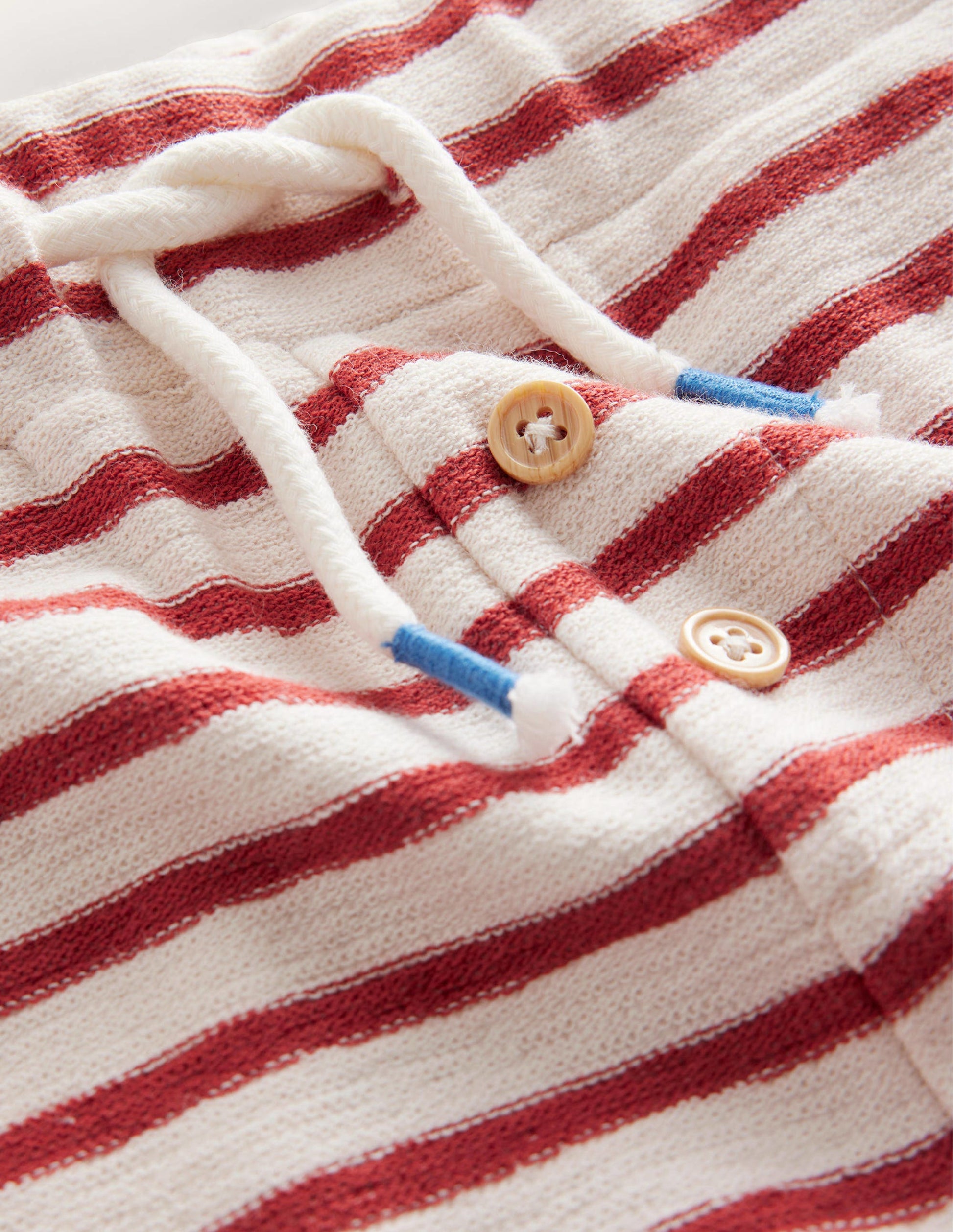 Textured Jersey Short-Chestnut Brown/White-3