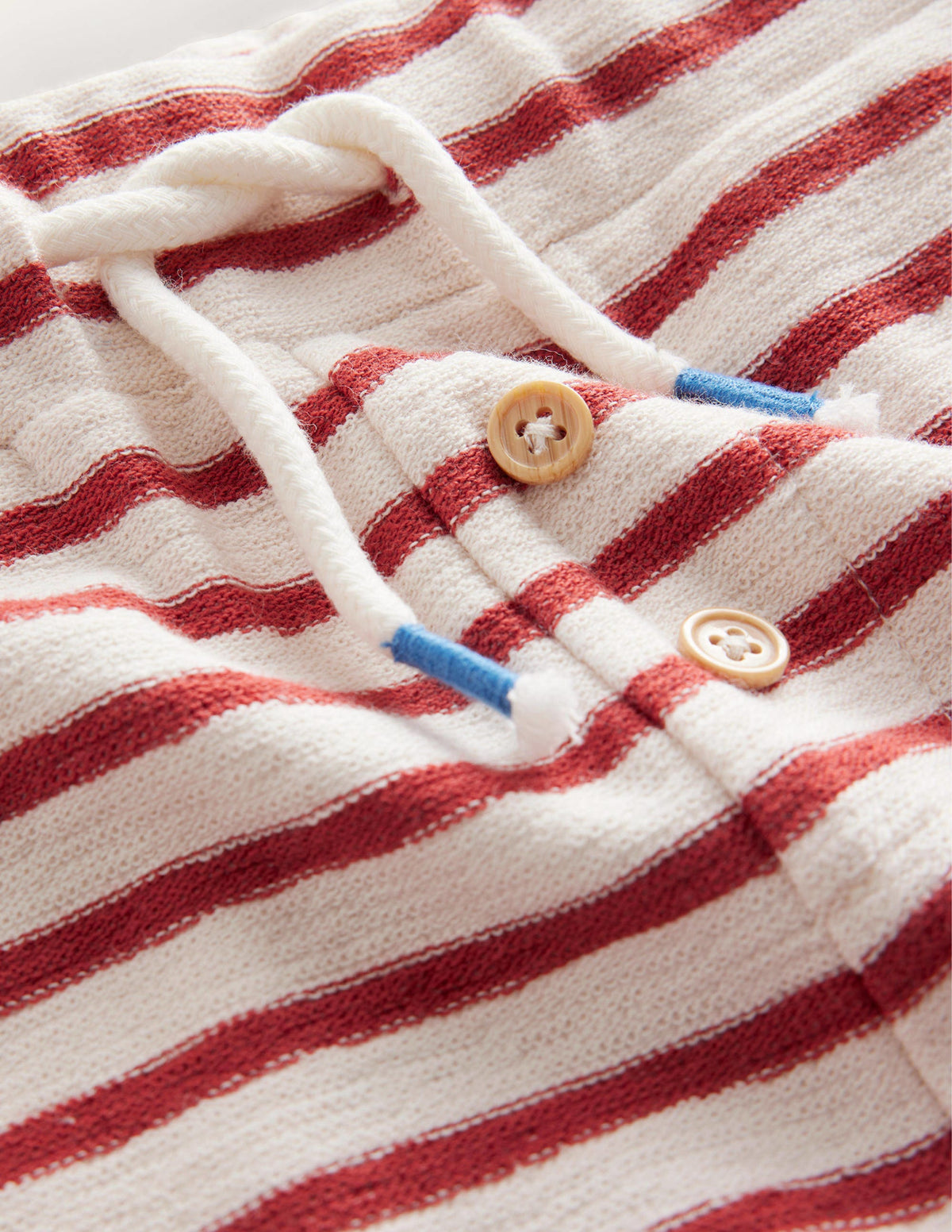 Textured Jersey Short-Chestnut Brown/White - Image 3