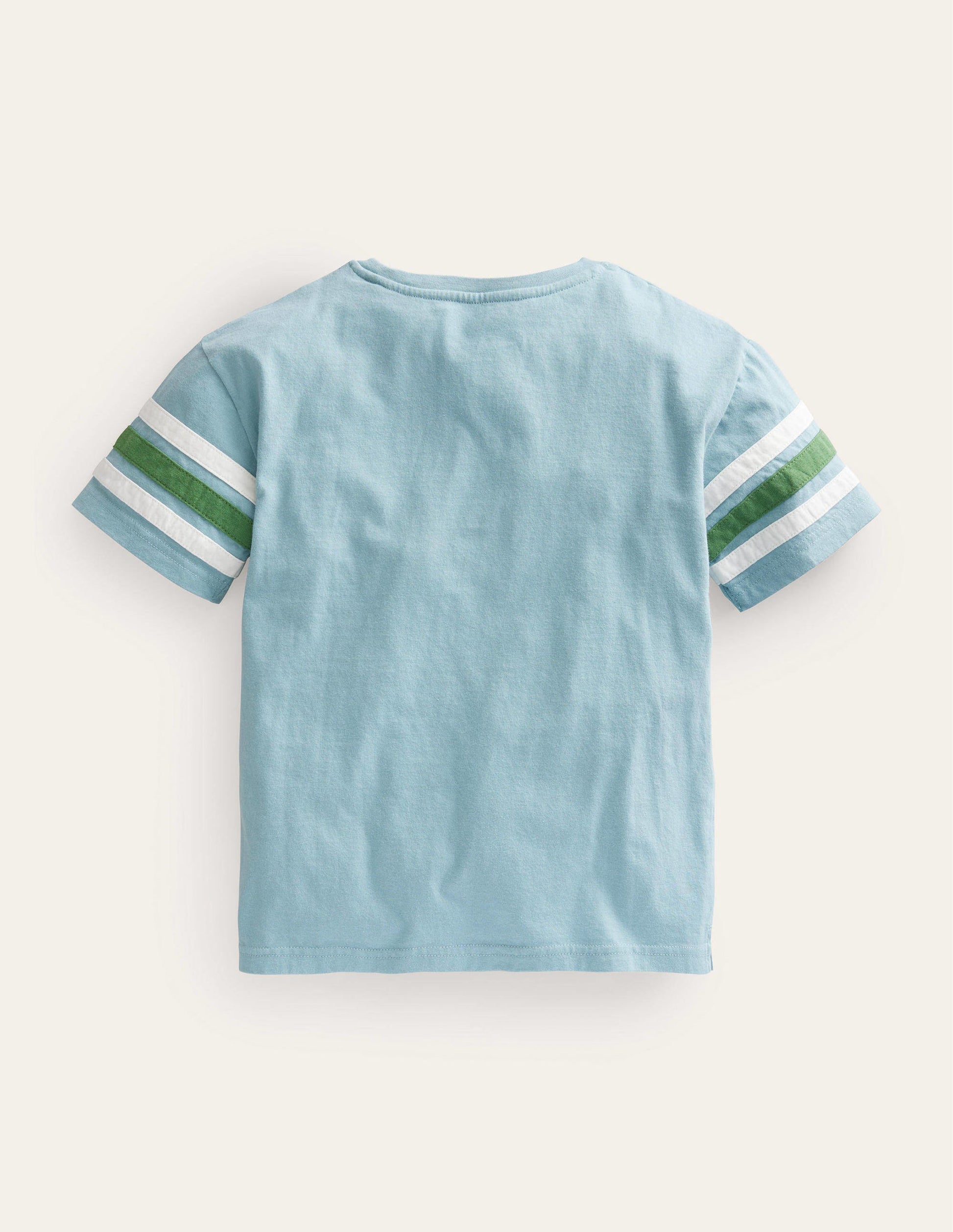 Contrast Stripe T-shirt-Tourmaline Blue-2