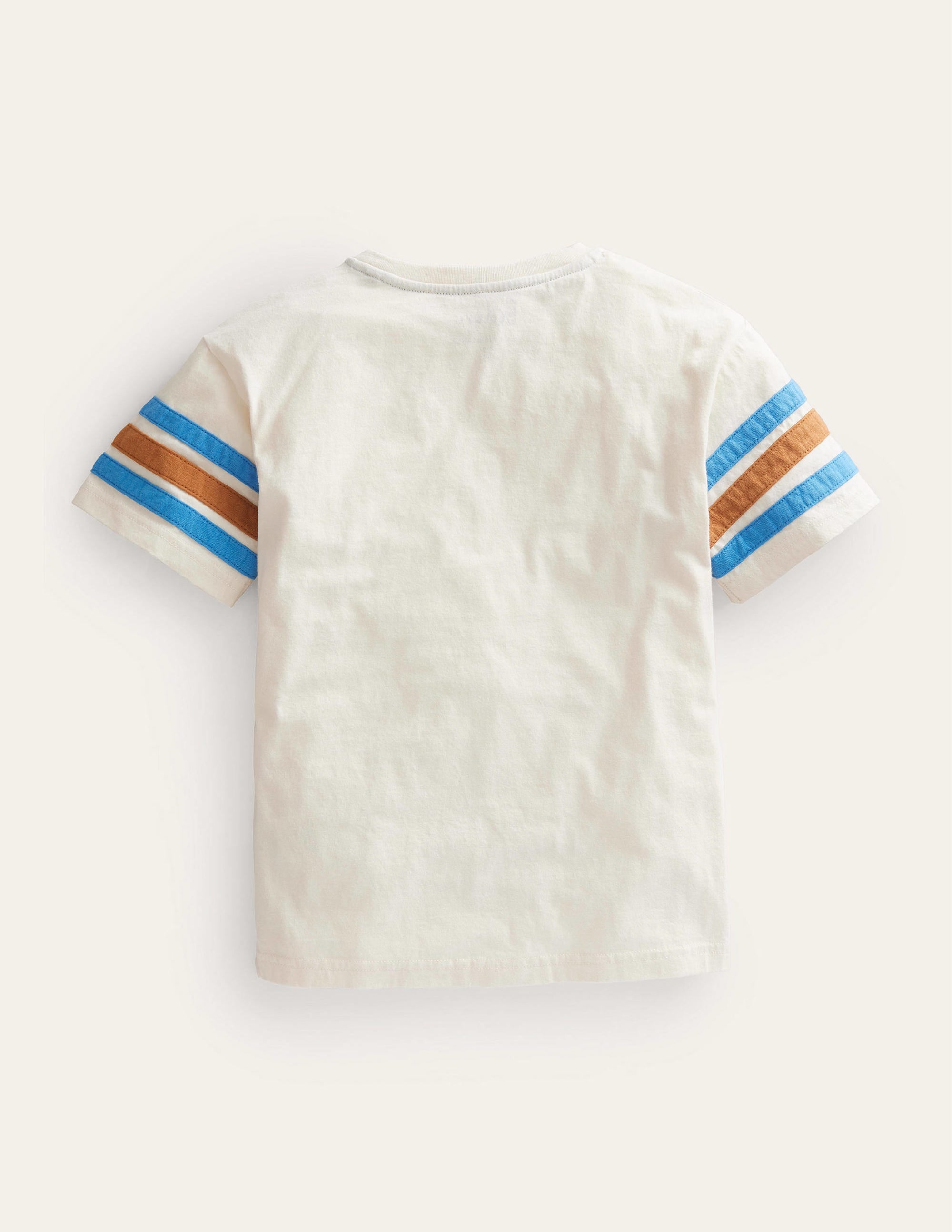 Contrast Stripe T-shirt-Vanilla Pod White - Image 2