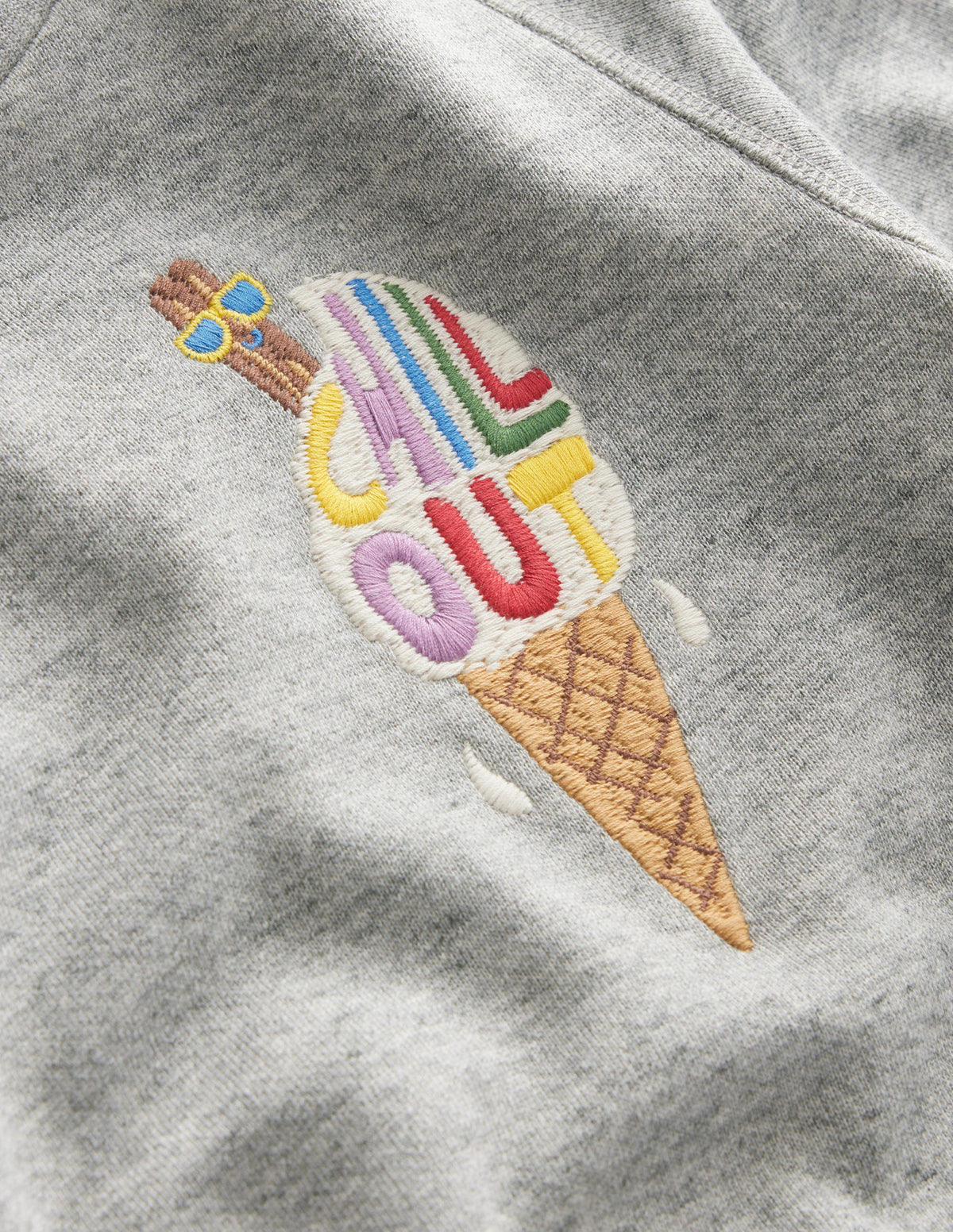 Graphic Sweatshirt-Grey Ice Cream - Image 3
