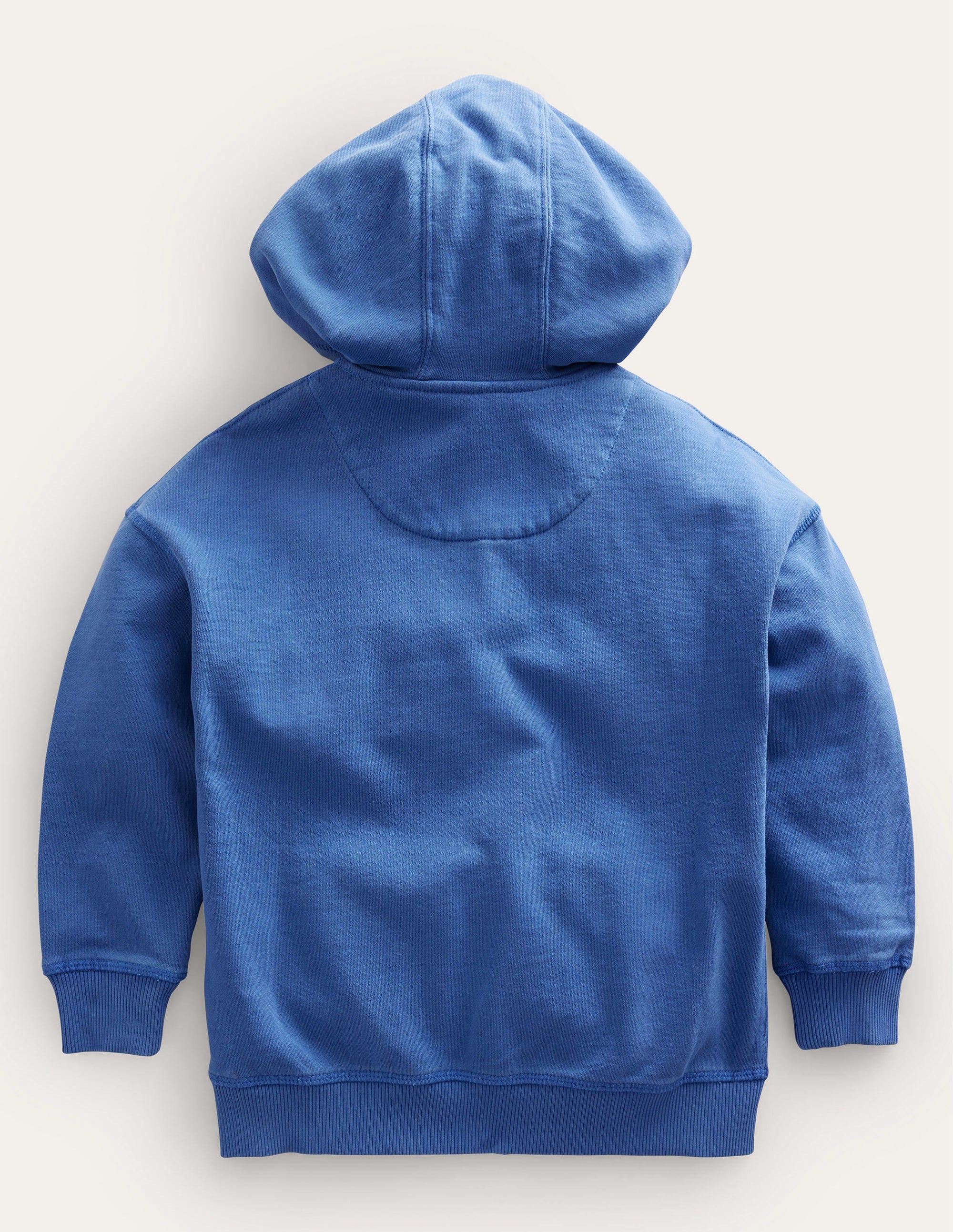 Garment Dye Zip-Though Hoodie-Delft Blue - Image 2