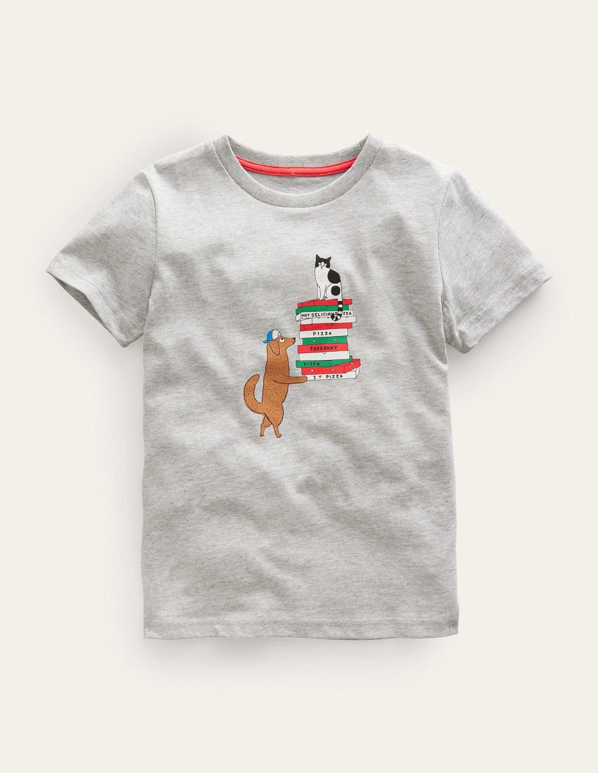 Novelty T-shirt-Grey Marl Dog-1
