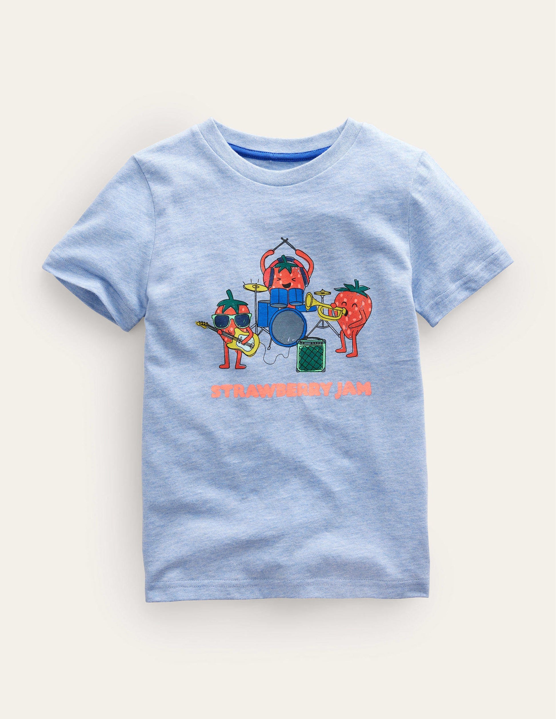 Novelty T-shirt-Blue Marl Fruit-1