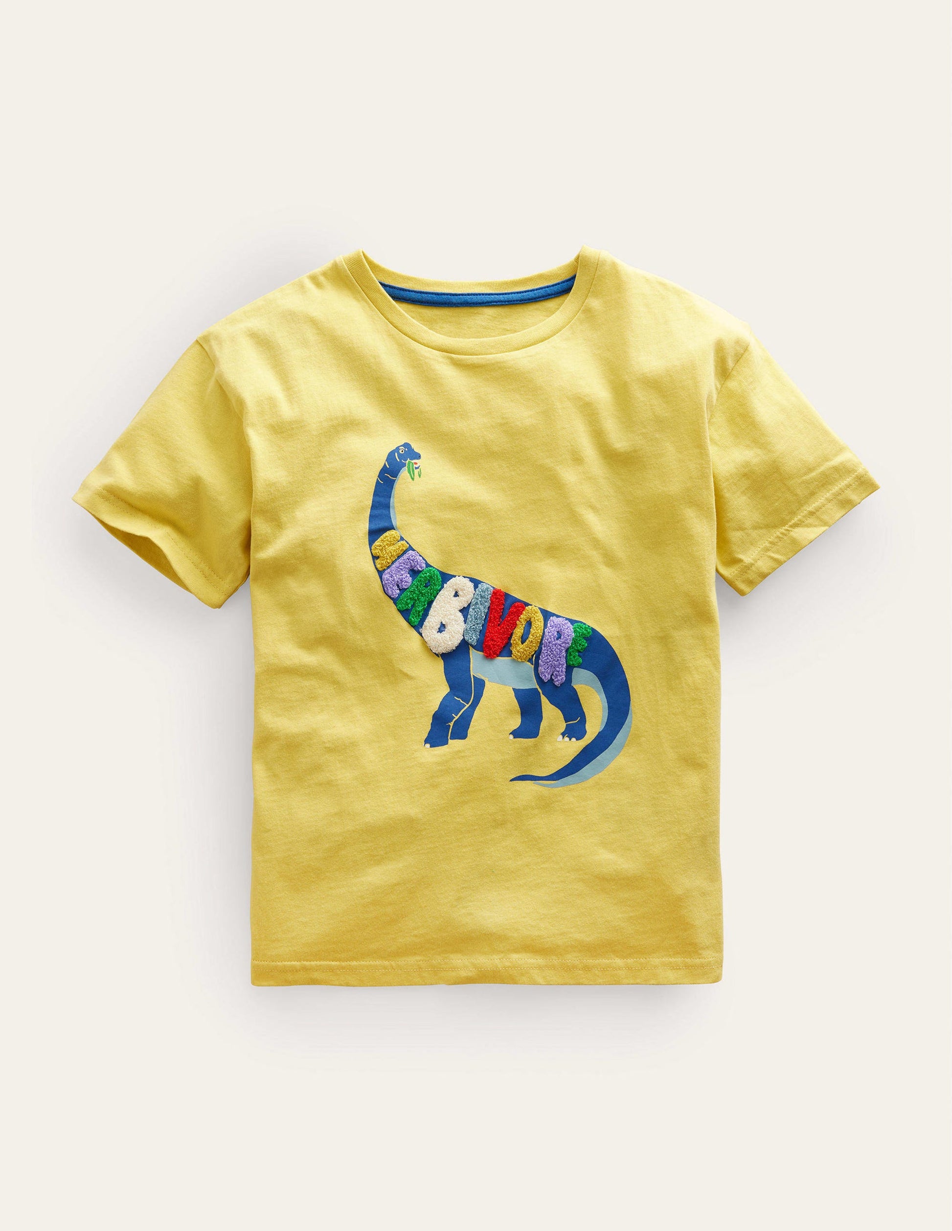 Relaxed Logo T-shirt-Buttercup Yellow Dinosaur-1