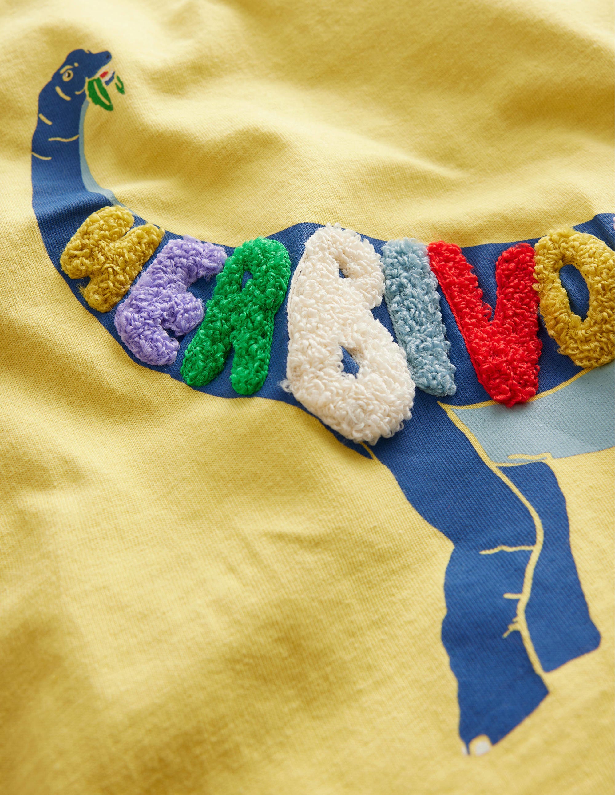 Relaxed Logo T-shirt-Buttercup Yellow Dinosaur - Image 3
