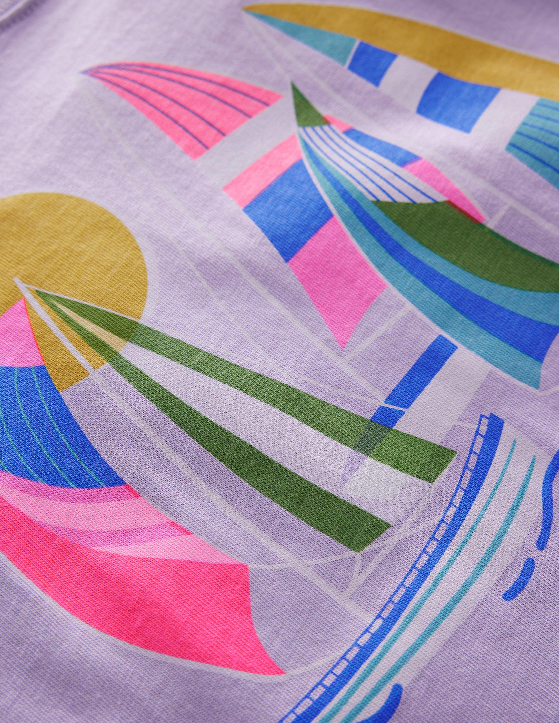Graphic-Print Cotton T-Shirt-Misty Lavender-3