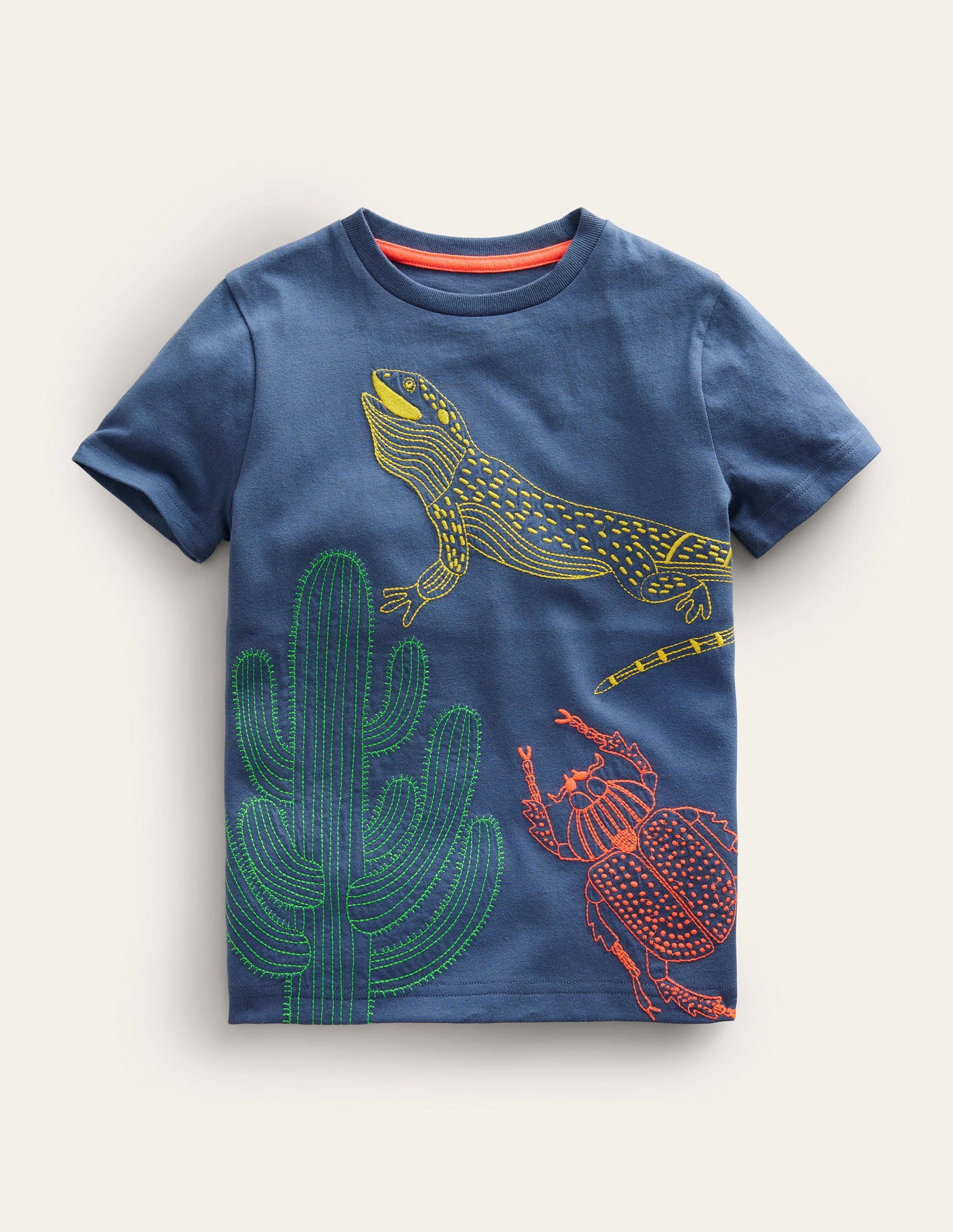Chunky Stitch T-shirt-Robot Blue Lizard - Image 1