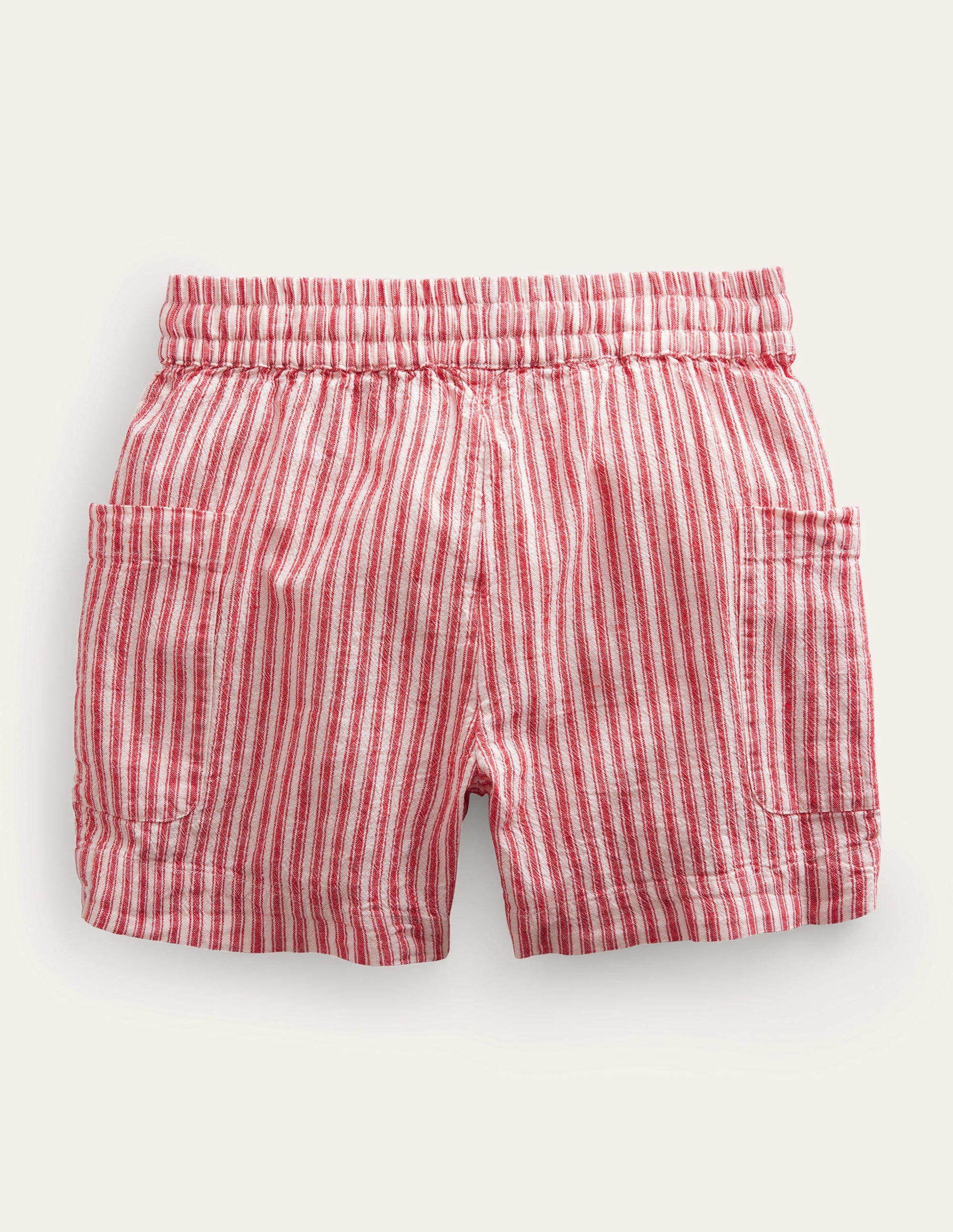 Pocket Shorts-Strawberry Tart Red Ticking-2