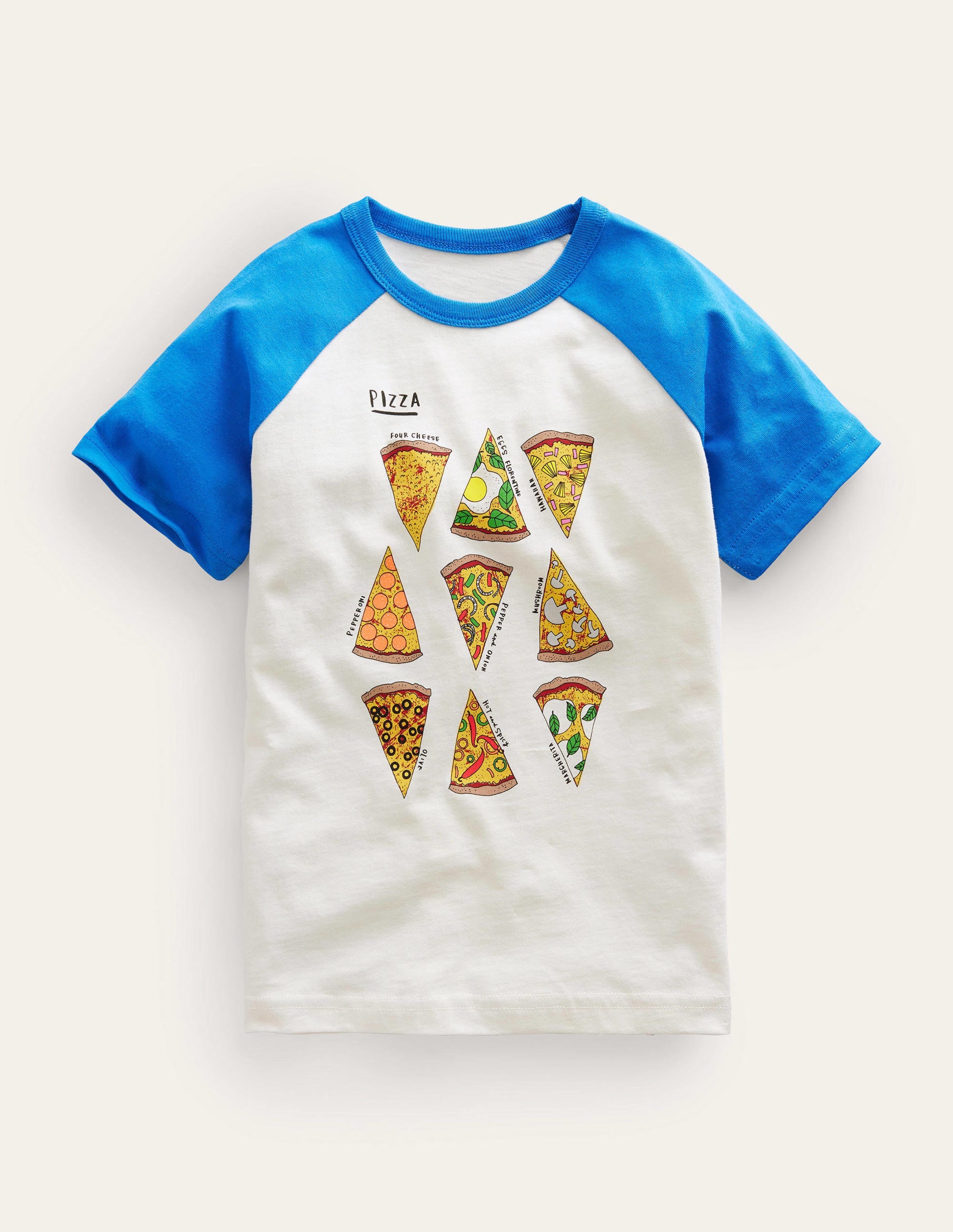 Grid Fact Raglan-Cabana Blue Pizza - Image 1