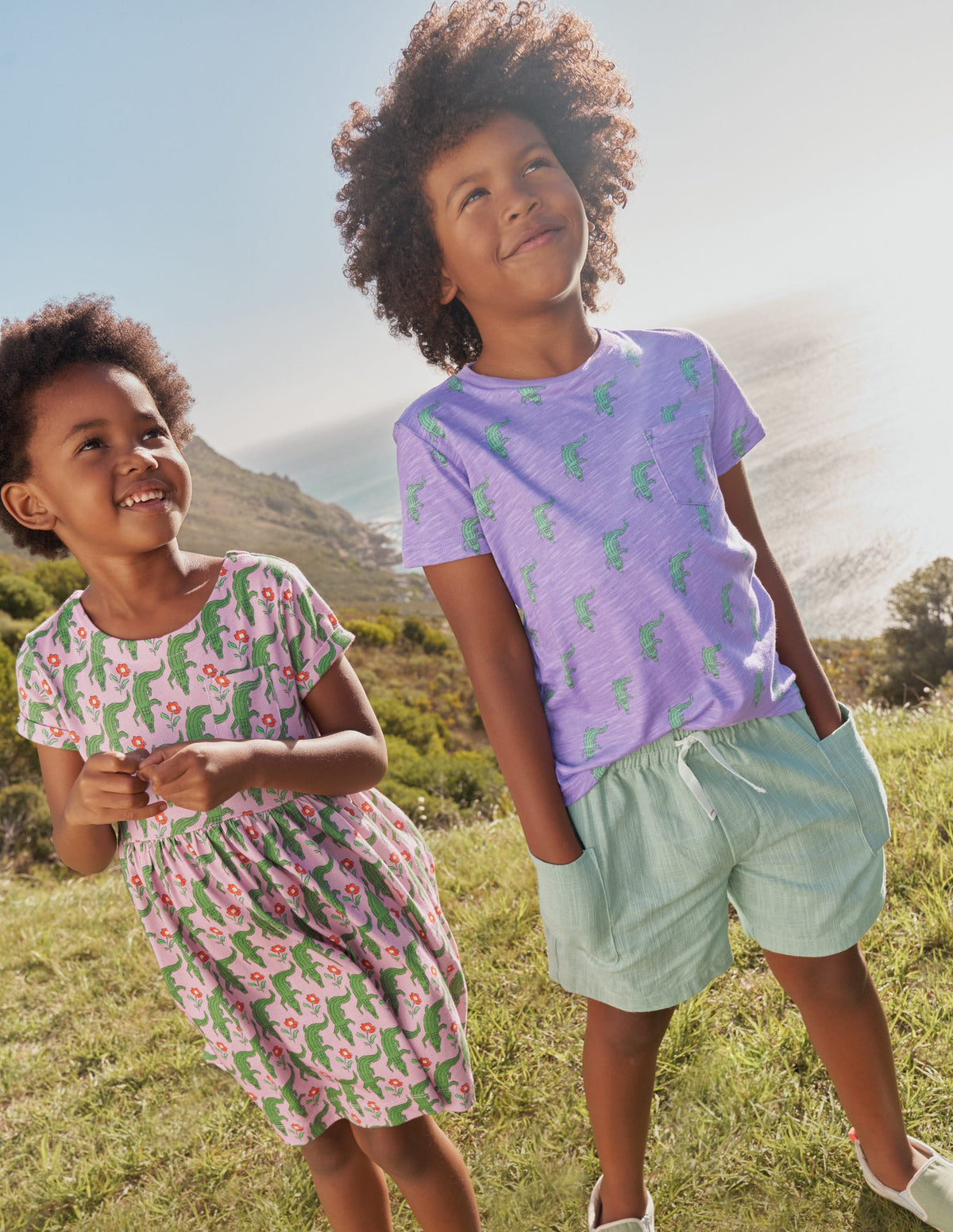 All-over Printed T-Shirt-Soft Lavender Purple Croc - Image 4