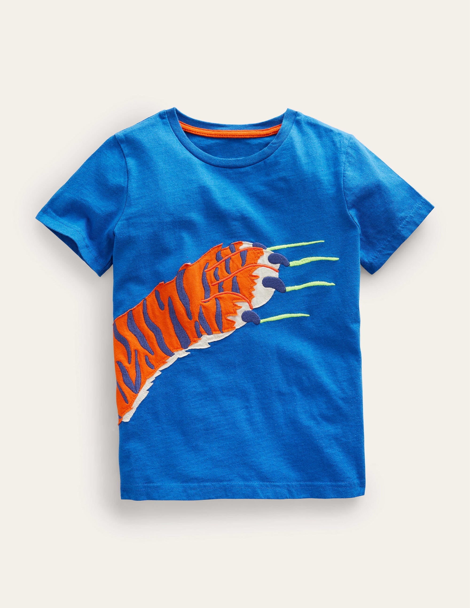 Appliqué T-shirt-Brilliant Blue Tiger Claw - Image 1