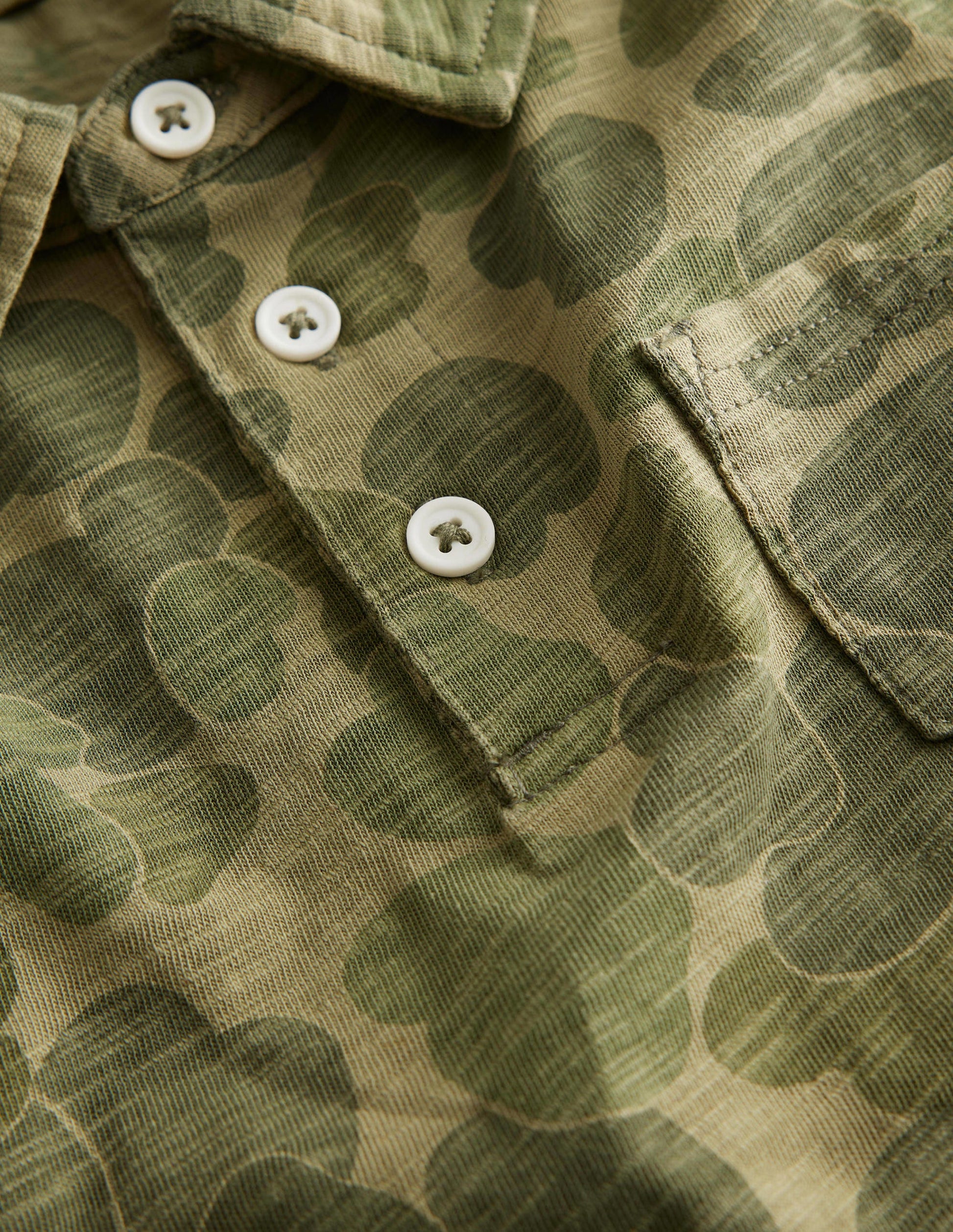 Patterned Slub Jersey Polo-Green Camo-3