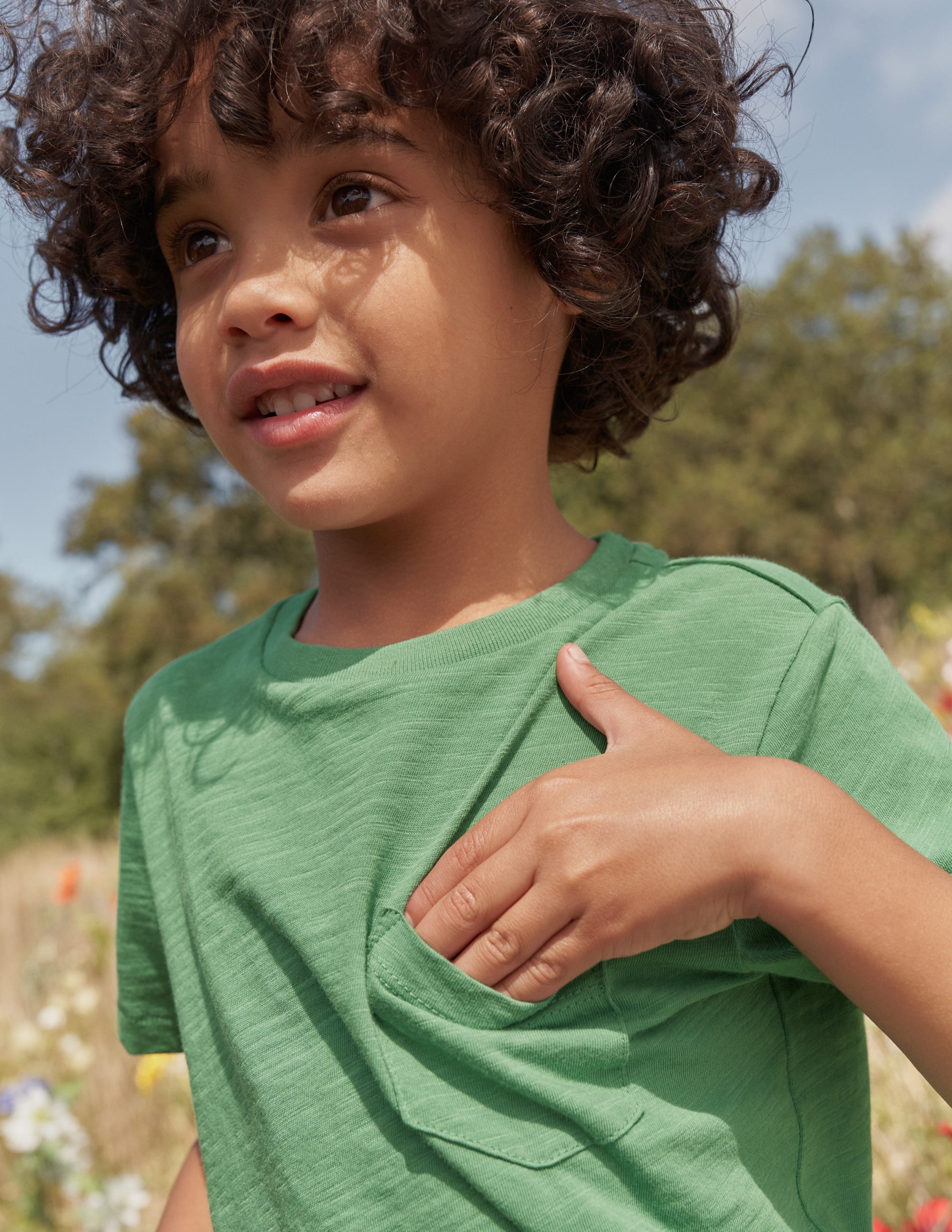 Washed Slub T-shirt-Safari Green - Image 5
