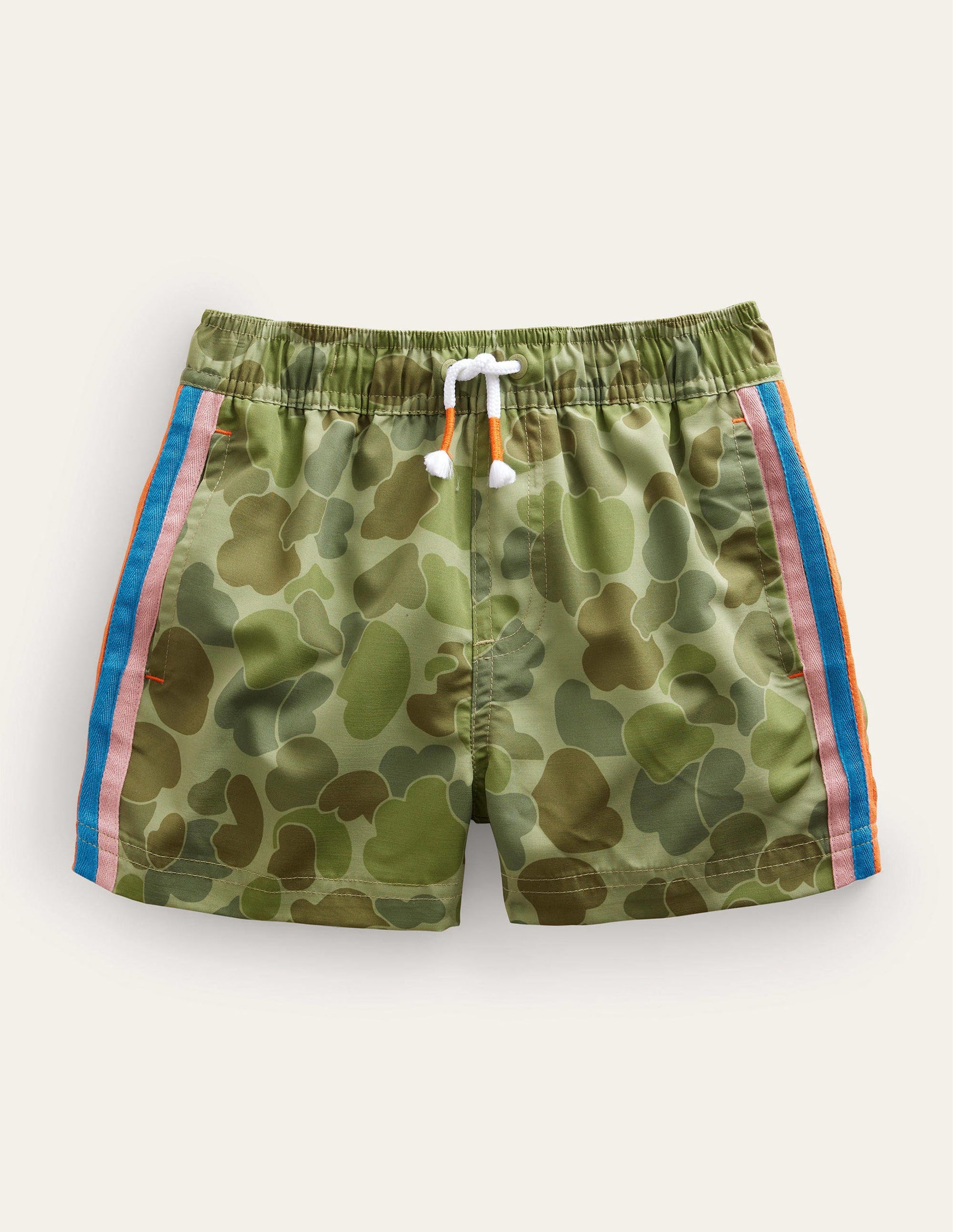 Sporty Stripe Short-Green Bubble Camo-1