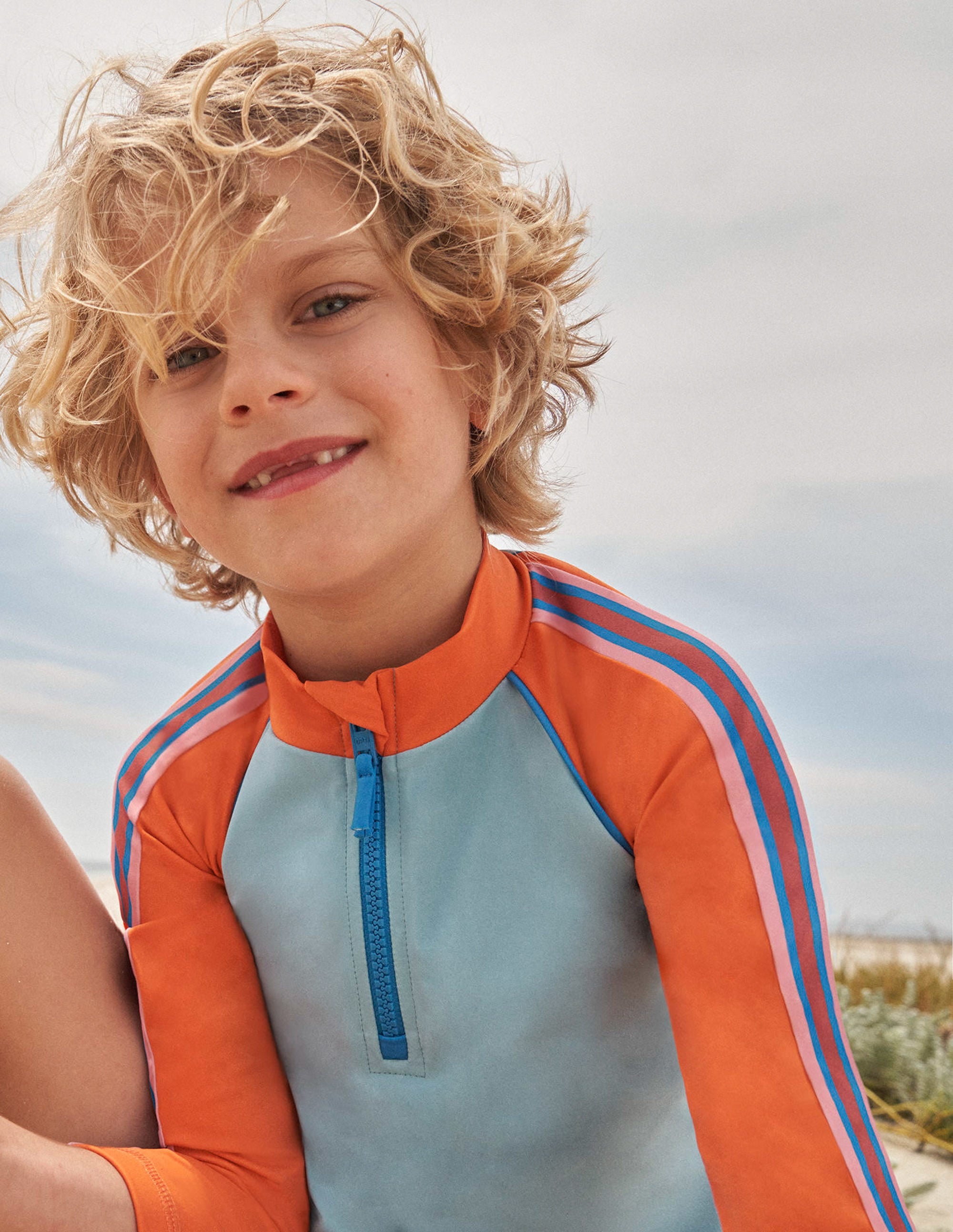 Half Zip Rash Vest-Tourmaline - Image 4