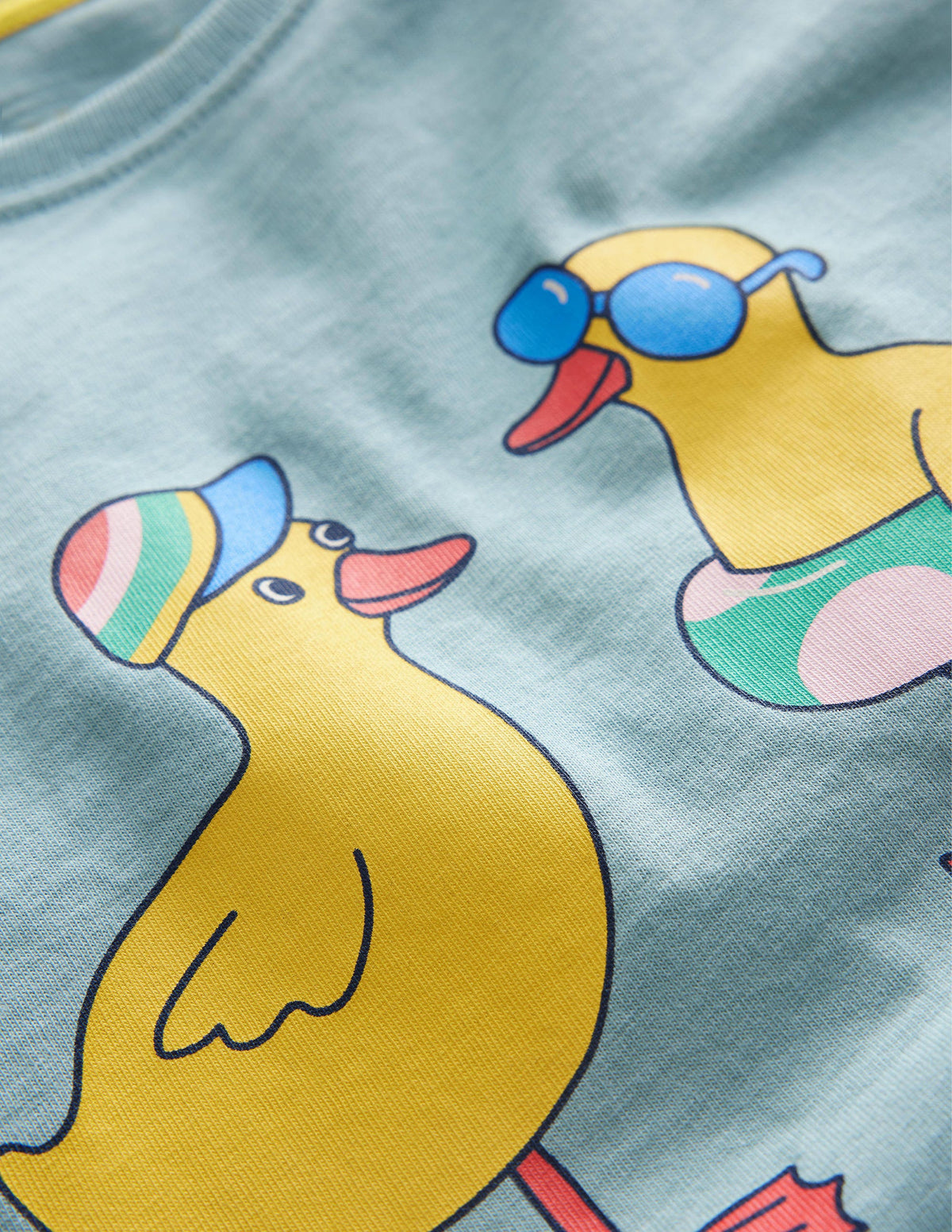 Relaxed Printed Logo Tee-Tourmaline Blue Ducks - Image 3