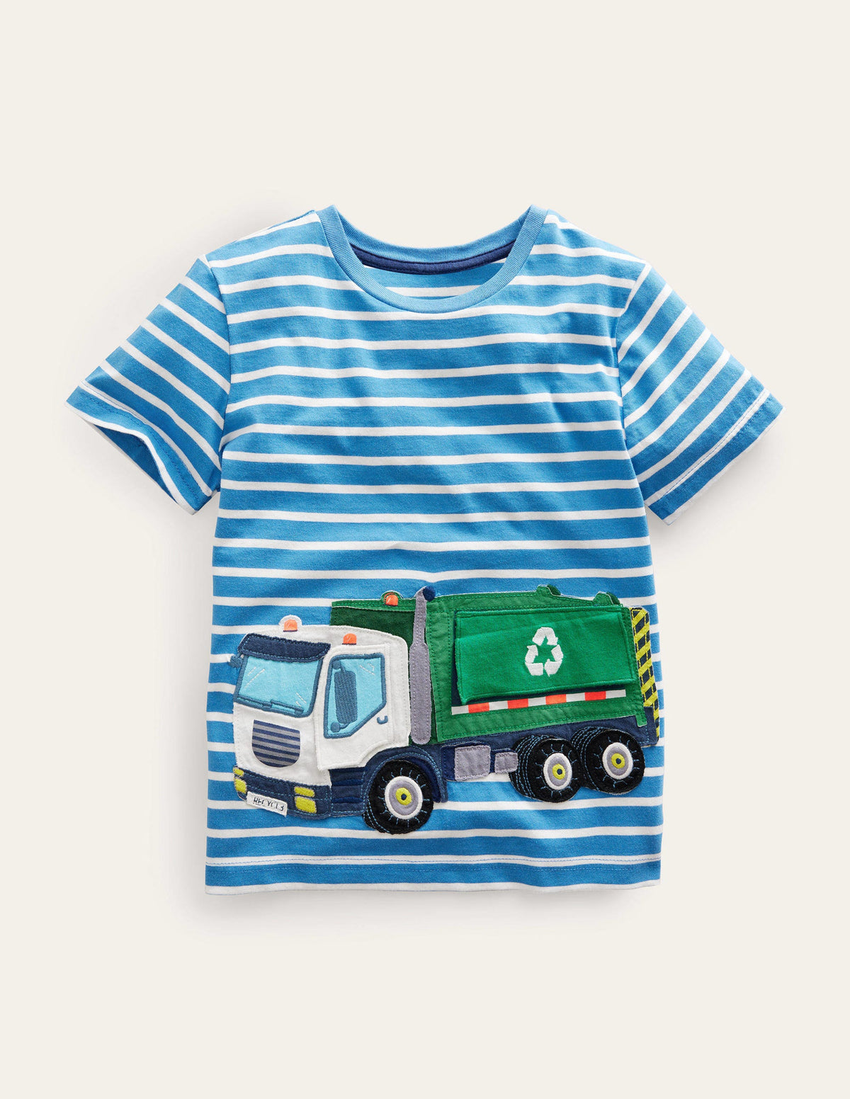Lift-the-flap Truck T-Shirt-Elizabethan Blue/ Ivory Truck - Image 1