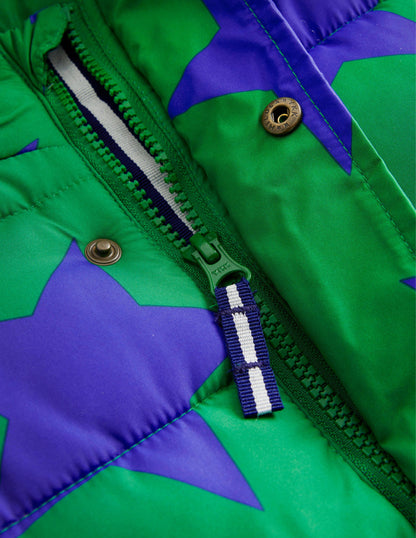 2-in-1 Padded Coat-Deep Green Star-3