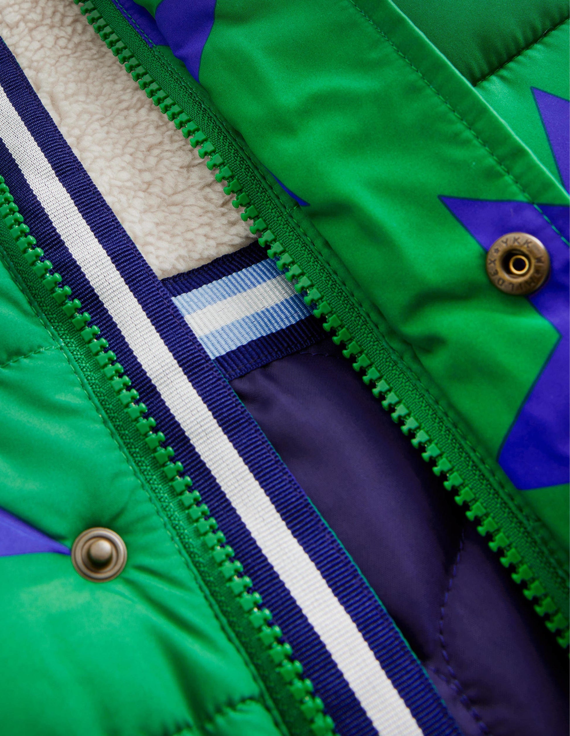 2-in-1 Padded Coat-Deep Green Star-4