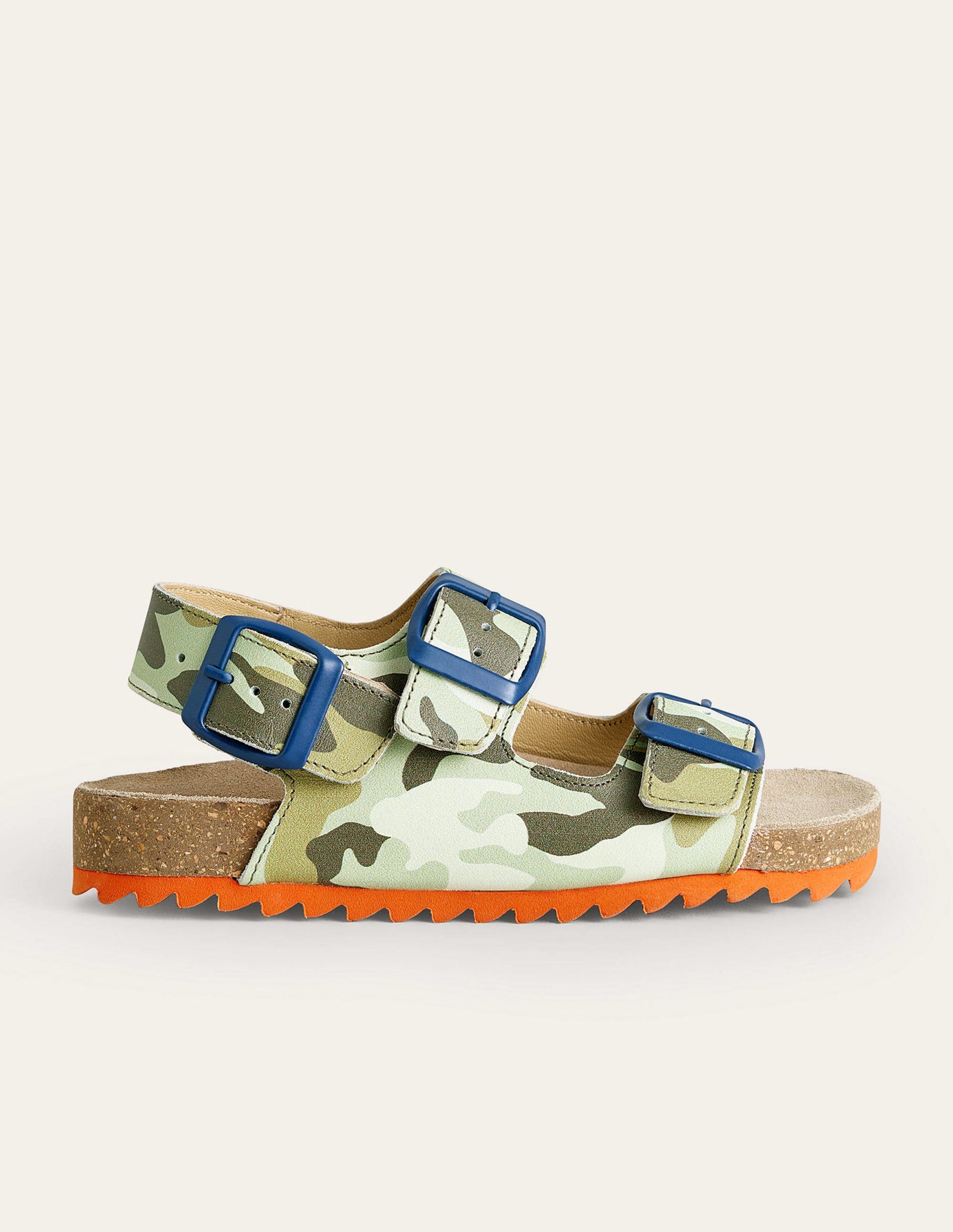 Leather Sandal-Camo Green-1