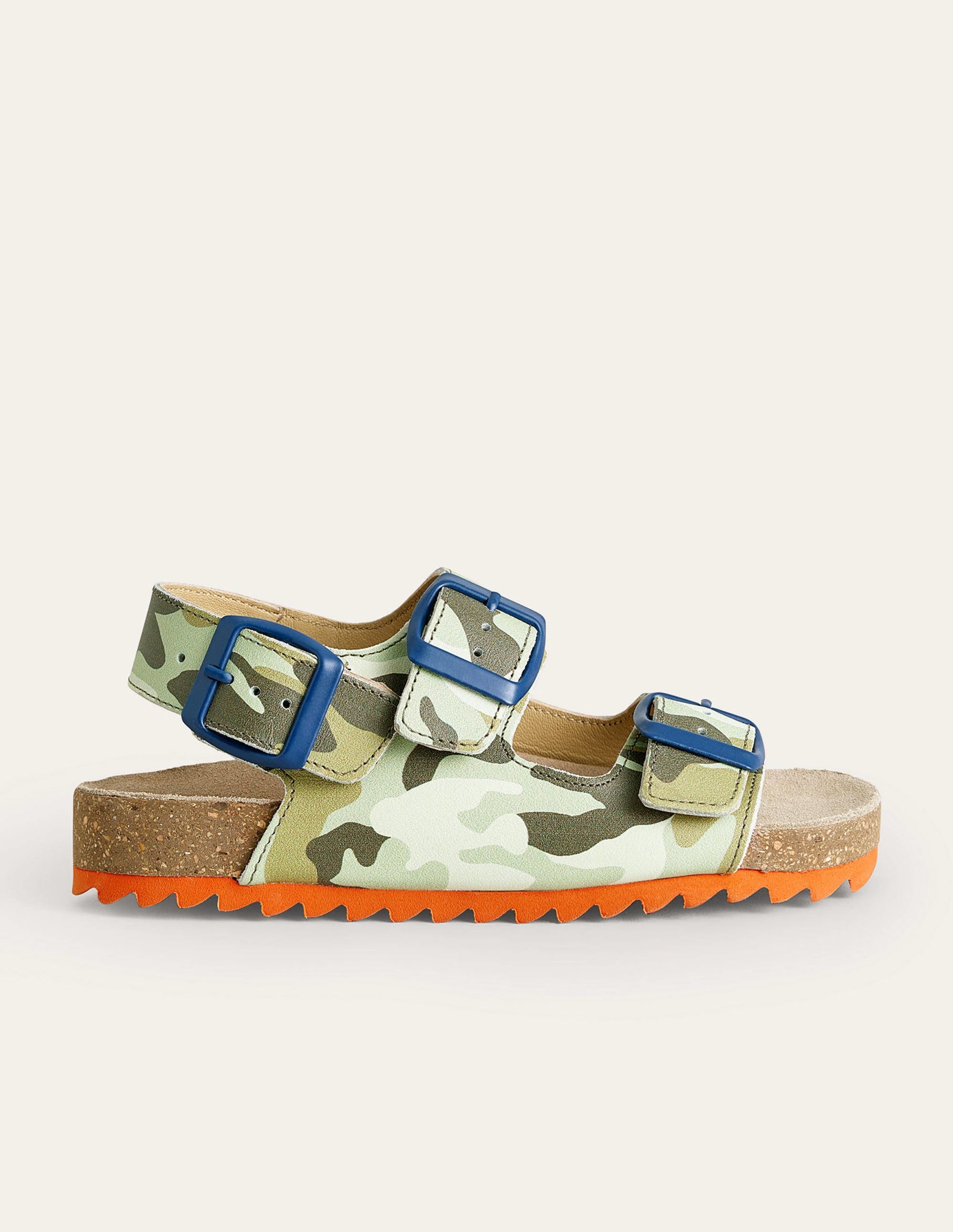 Leather Sandal-Camo Green - Image 1