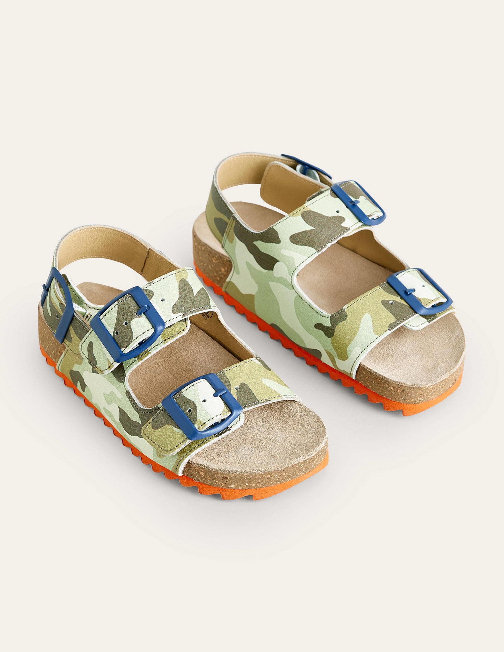 Leather Sandal-Camo Green-2