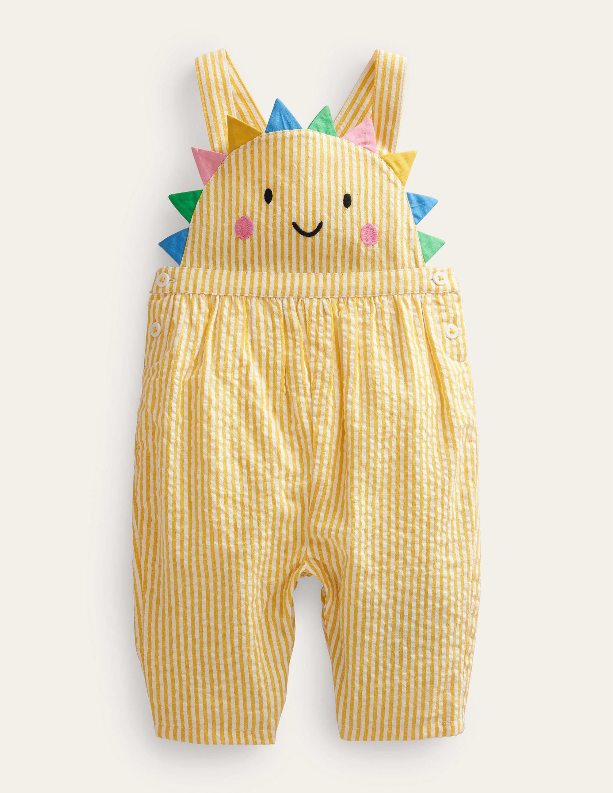 Sunshine Woven Dungarees-Ivory/Daffodil Sun - Image 1
