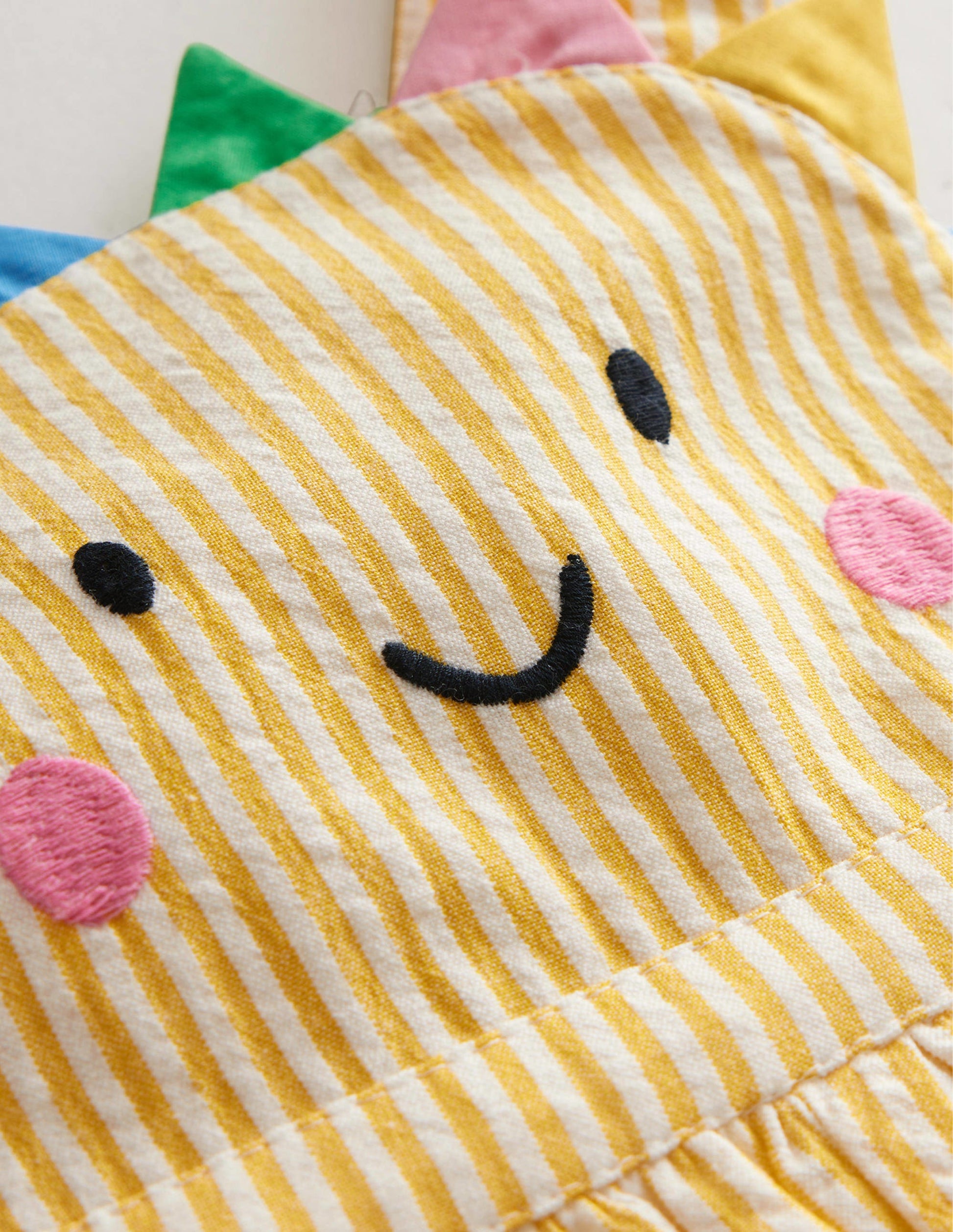 Sunshine Woven Dungarees-Ivory/Daffodil Sun-3