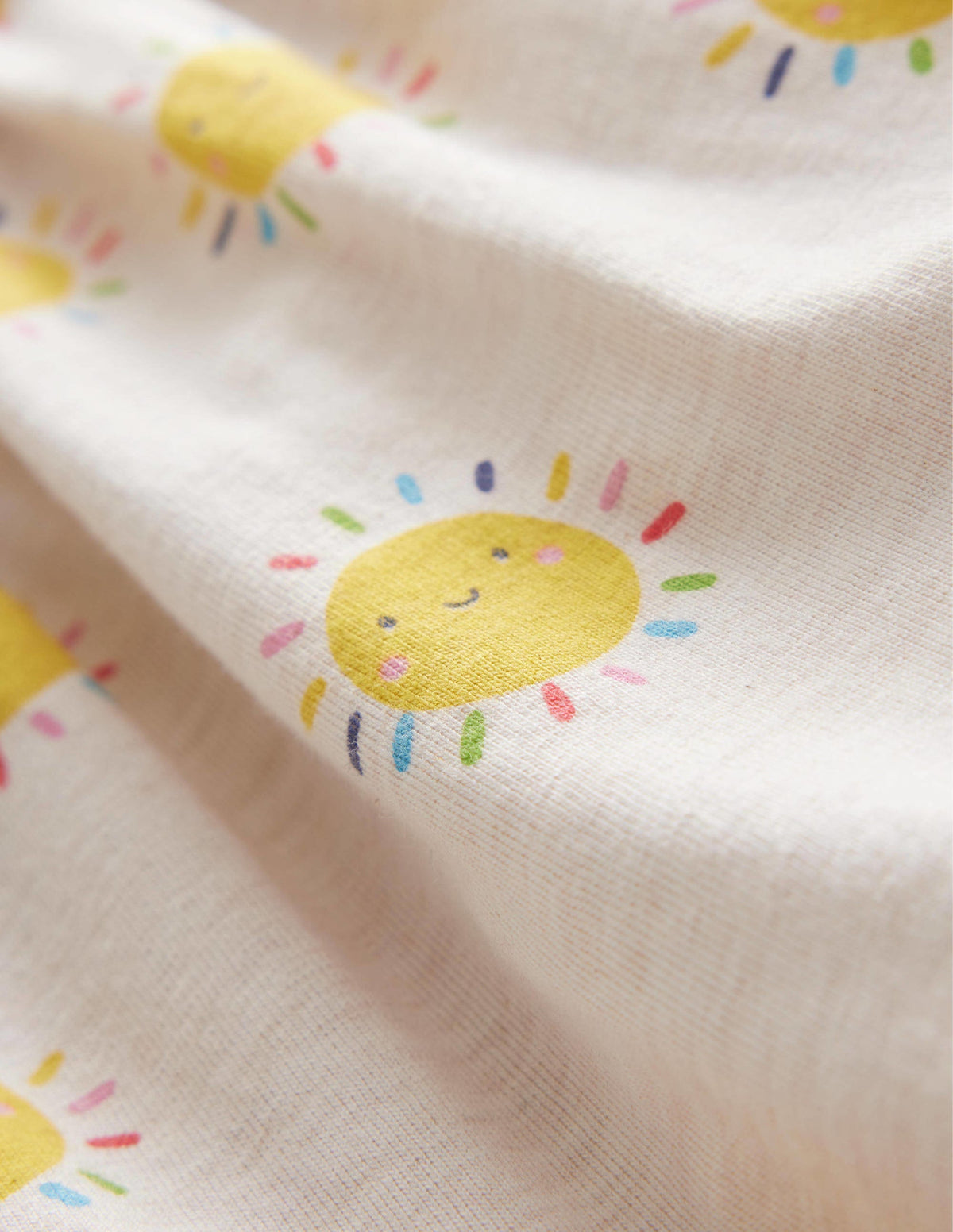 Sleeveless Jersey Dress-Oatmeal Marl Rainbow Suns - Image 3